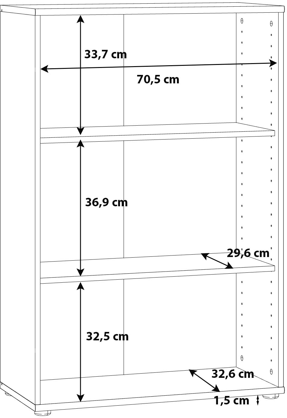 FORTE Regal »Tempra«, Breite 73,7 cm