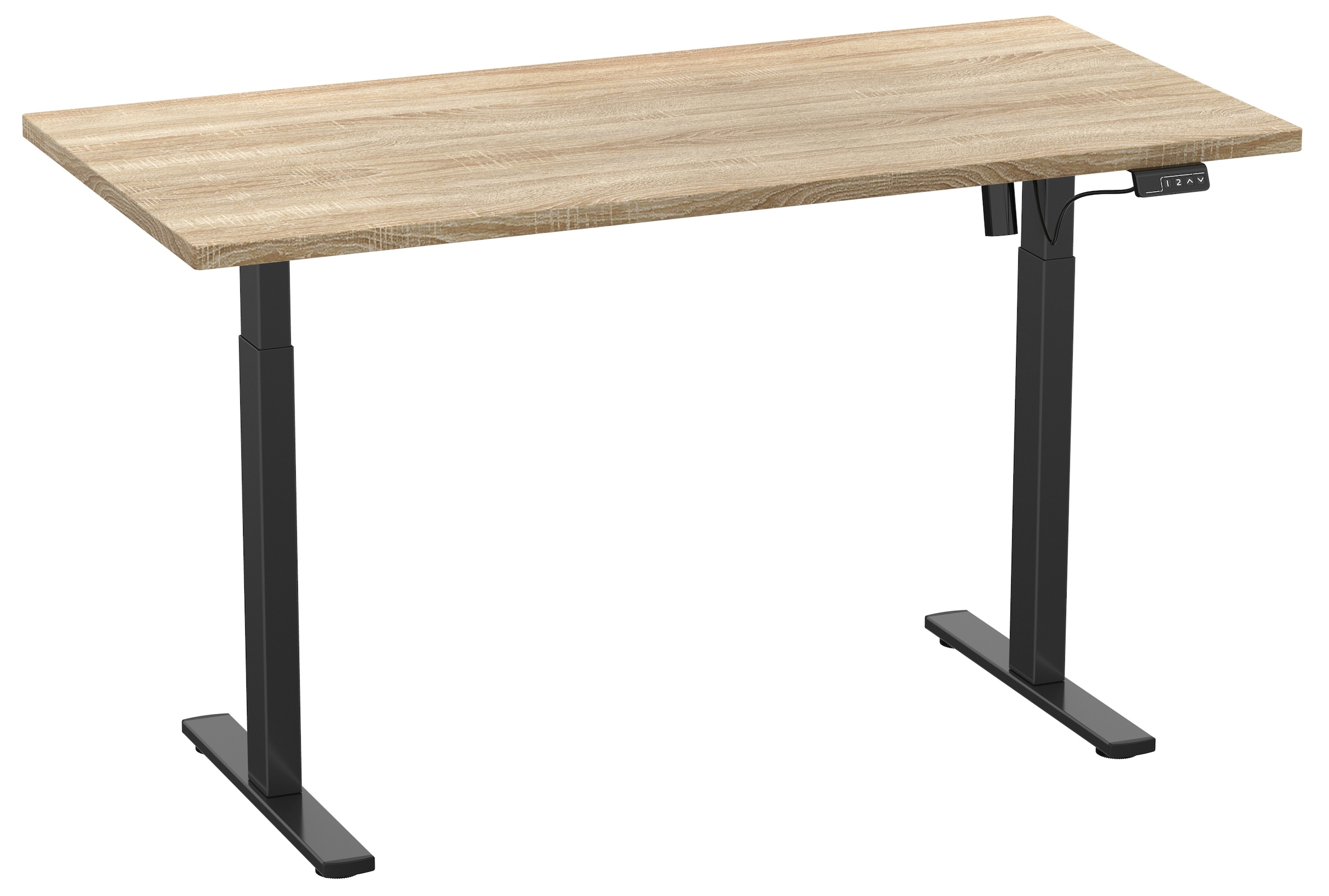 VCM Schreibtisch »VCM Höhenverstellbarer Schreibtisch stufenlos elektrisch höhenverstellbar Lona 140x50 Schwarz«, (Lona)