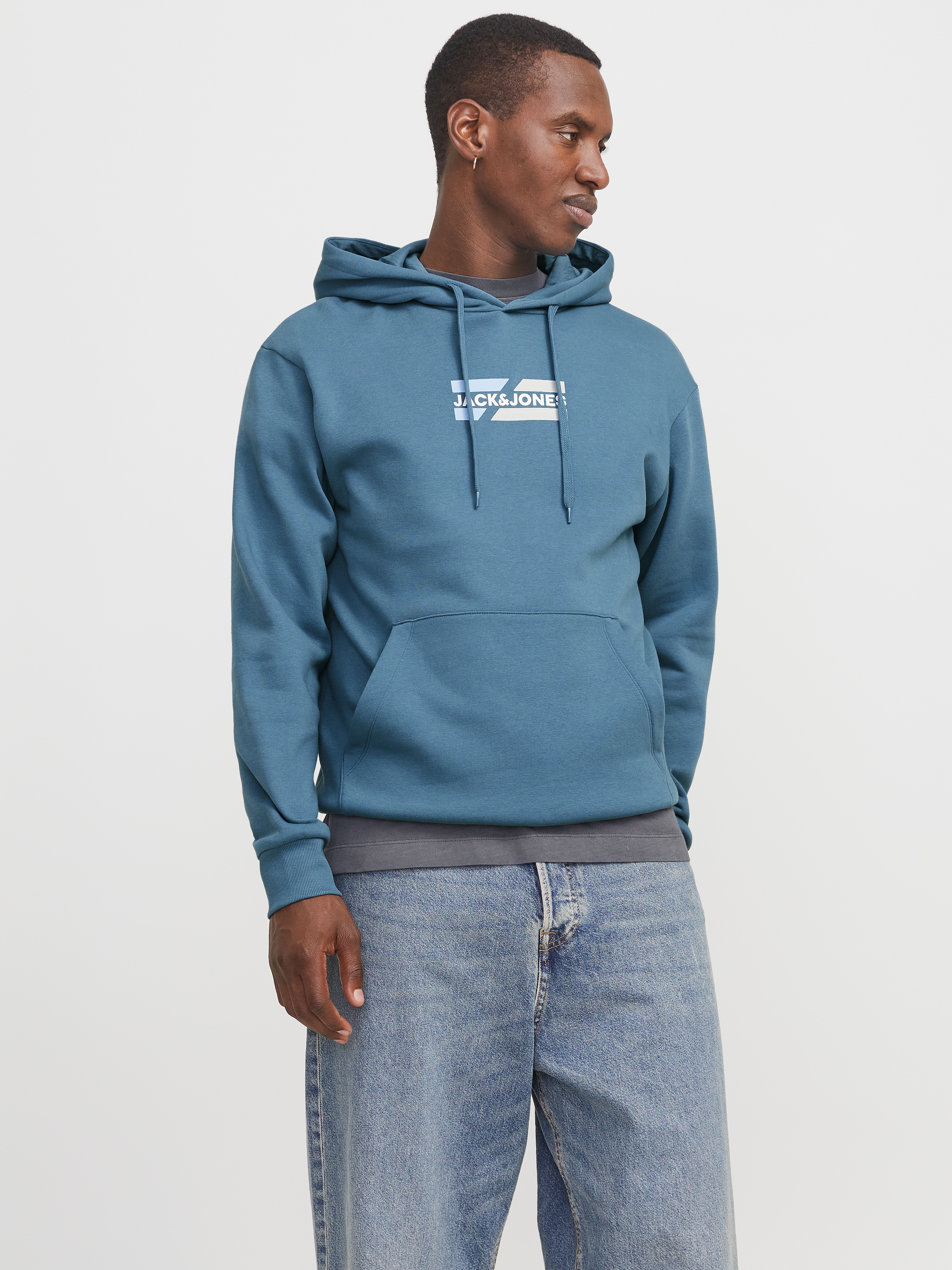 Jack & Jones Kapuzensweatshirt »JJECORP GRAPHIC SWEAT HOOD NOOS«, mit Logo Print