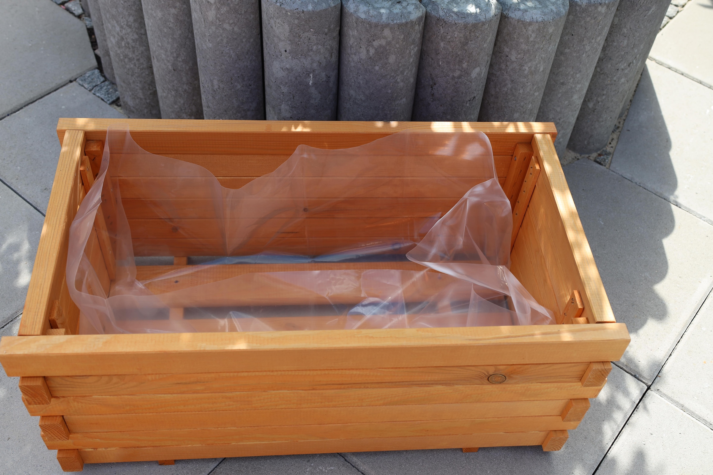 promadino Pflanzkübel »Lucca«, mit Pflanzfolie, BxTxH: 69x39x29,5 cm