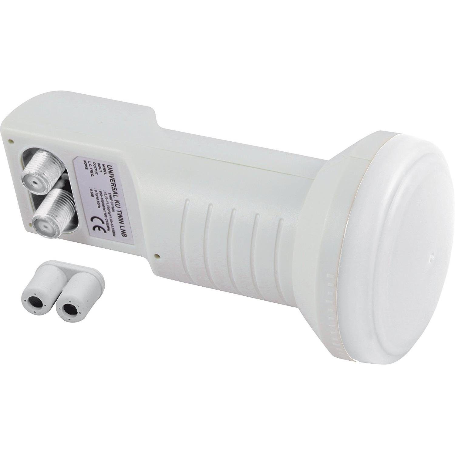 TELESTAR Universal-Twin-LNB »Twin LNB«, für 4 Teilnehmer, SD, HD, Wetterschutz, 2 Satreceiver