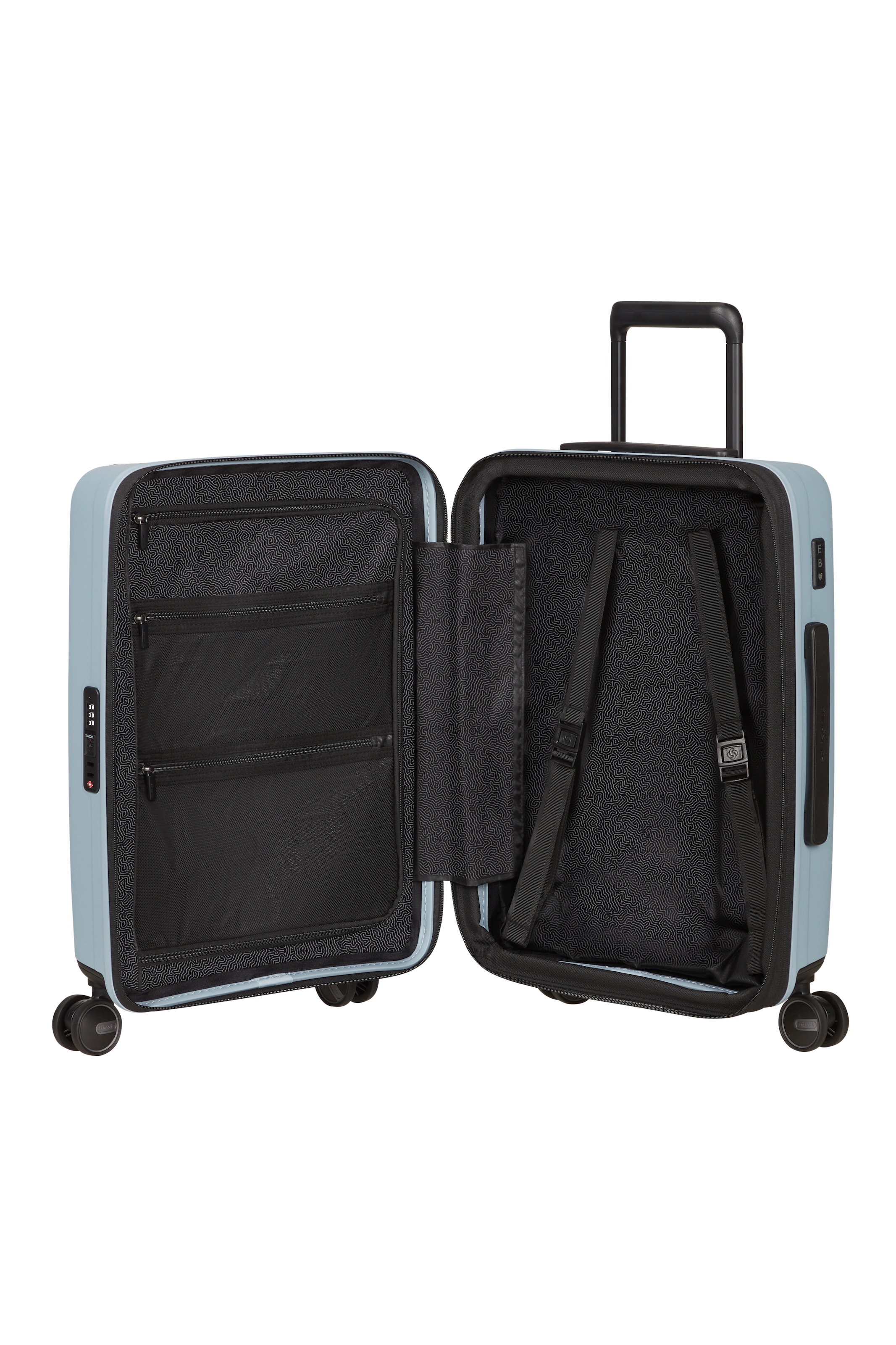 Samsonite Hartschalen-Trolley »RESTACKD« 39 l 4 Rollen Unisex Koffer, mit fester Trennwand und verstellbaren Packgurten