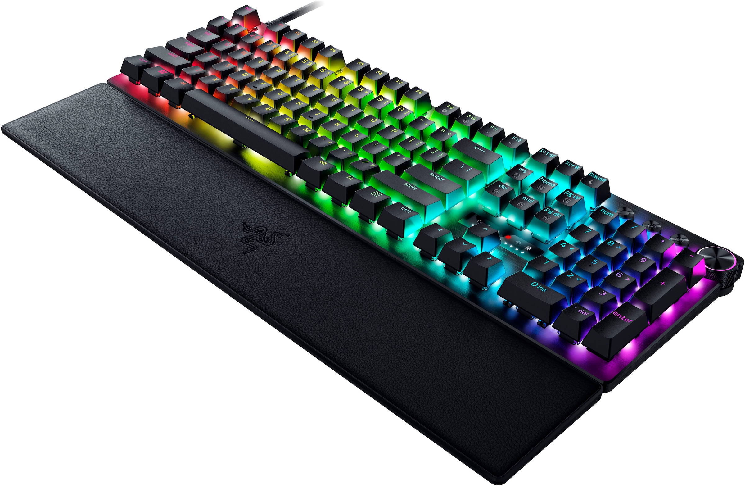 RAZER Gaming-Tastatur »Huntsman V3 Pro DE Layout«, (Funktionstasten-Handgelenkauflage-Makrotasten-Profil-Speicher-USB-Anschluss-Ziffernblock)