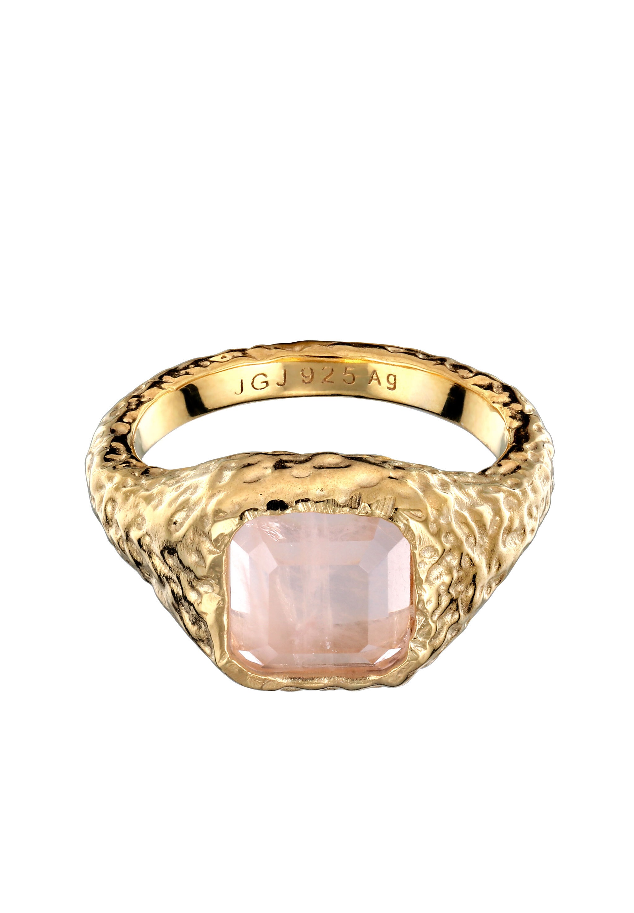 HAZE & GLORY Siegelring »Ring Quarz Rosa 925 Sterling Silber«