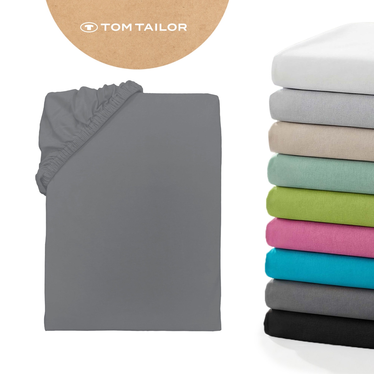 TOM TAILOR HOME Spannbettlaken »Tom Tailor Jersey« ab Größe 90x200 cm, Laken in hochwertiger Jersey Qualität