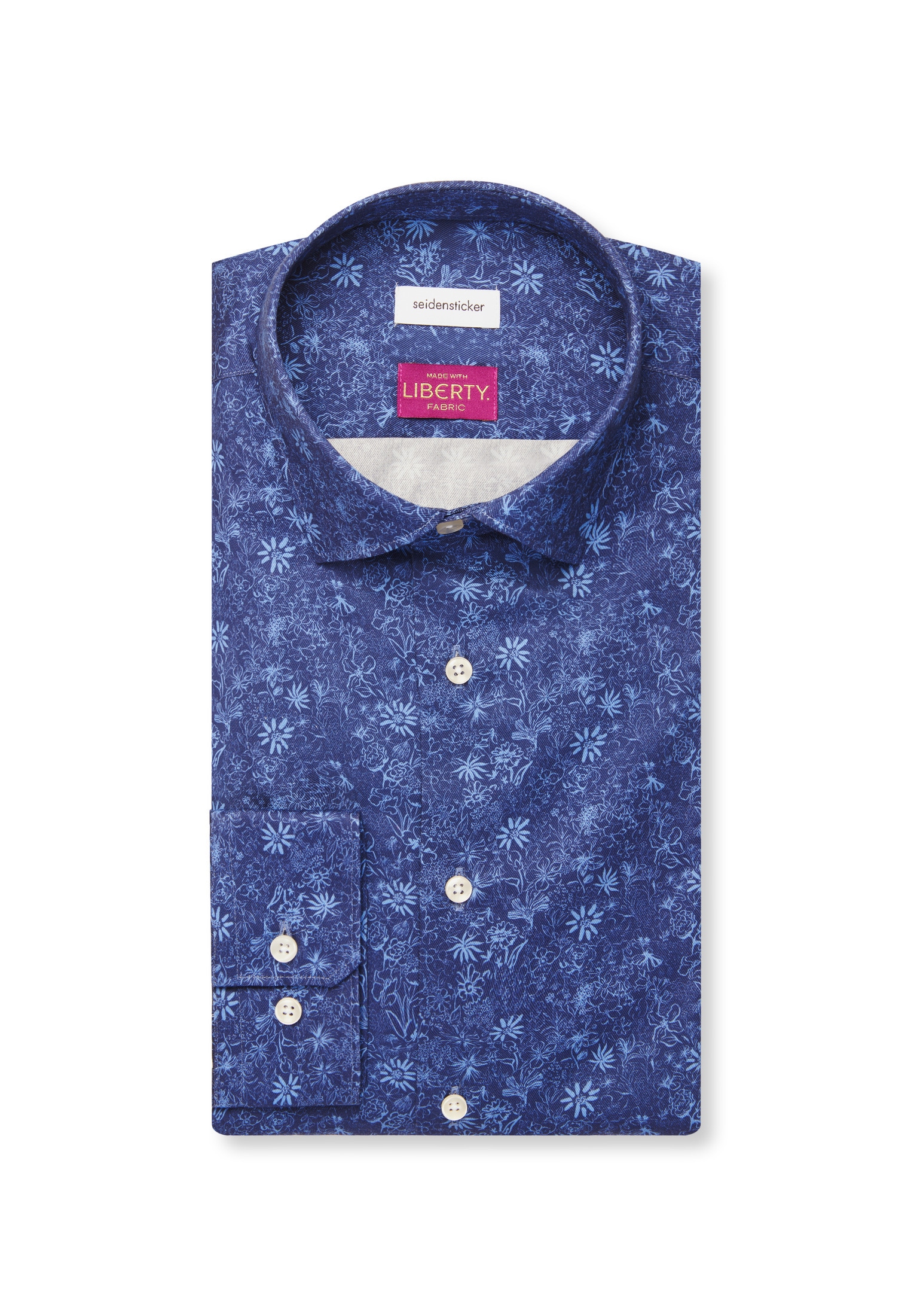seidensticker Businesshemd »Schwarze Rose« Slim 1/1 Kentkragen Druck