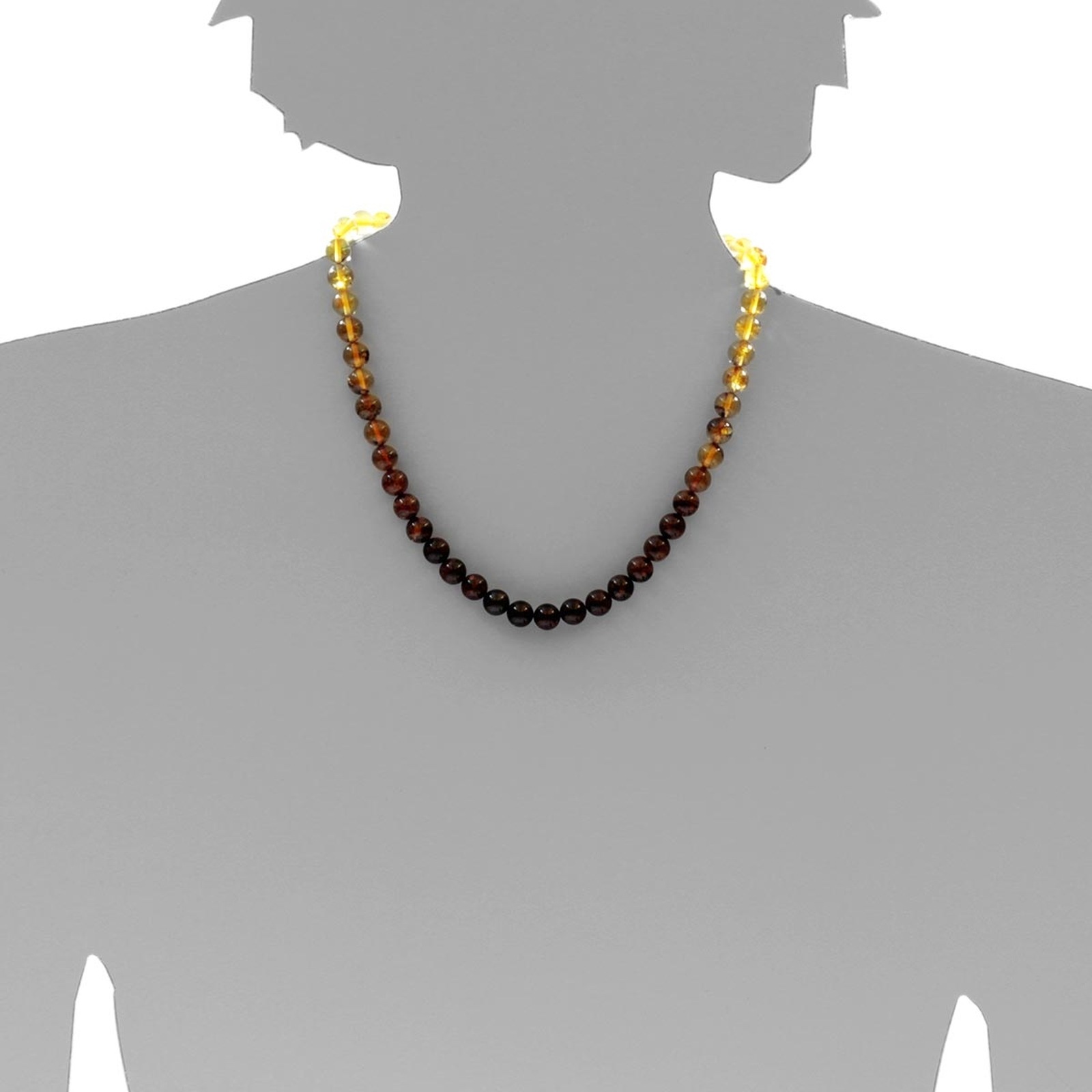OSTSEE-SCHMUCK Kette ohne Anhänger »- Kugel 8 mm - Bernstein -,«