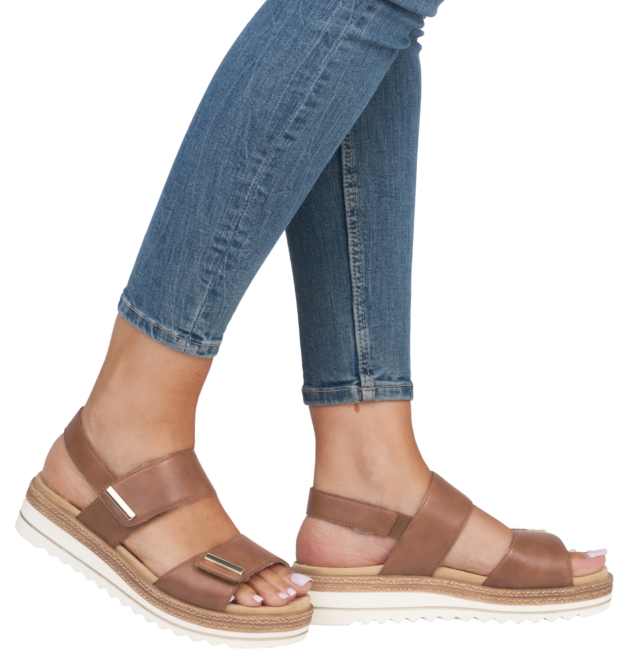 Remonte Keilsandalette, Riemchensandale, Bequemschuh mit Schmuckelementen