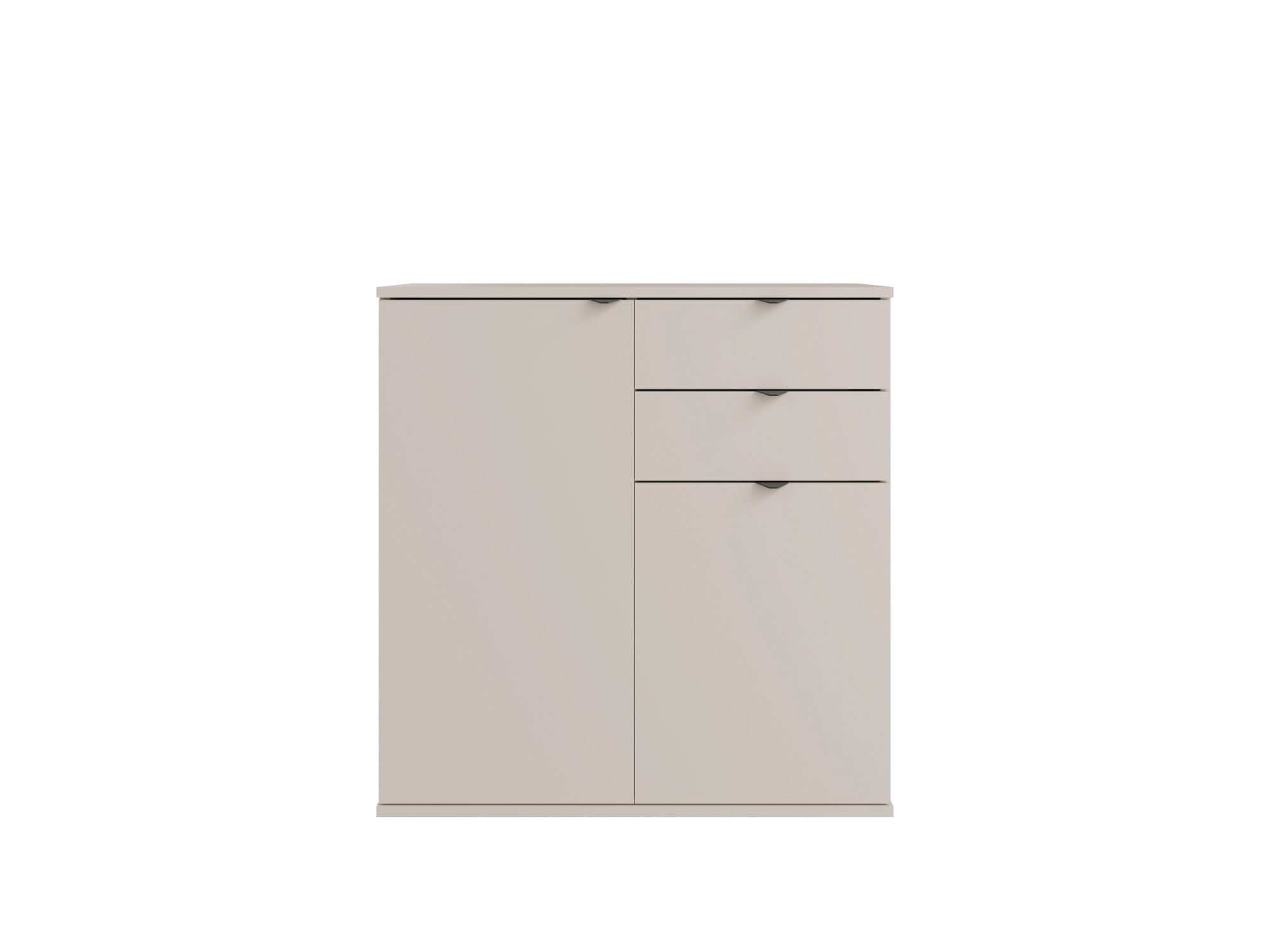 Home affaire Kommode »THALIANA Sideboard mit 2 Türen und 2 Schubladen, Breite 80 cm« Schrank in 3 Farben erhältlich, schwarze Metallgriffe, viel Stauraum