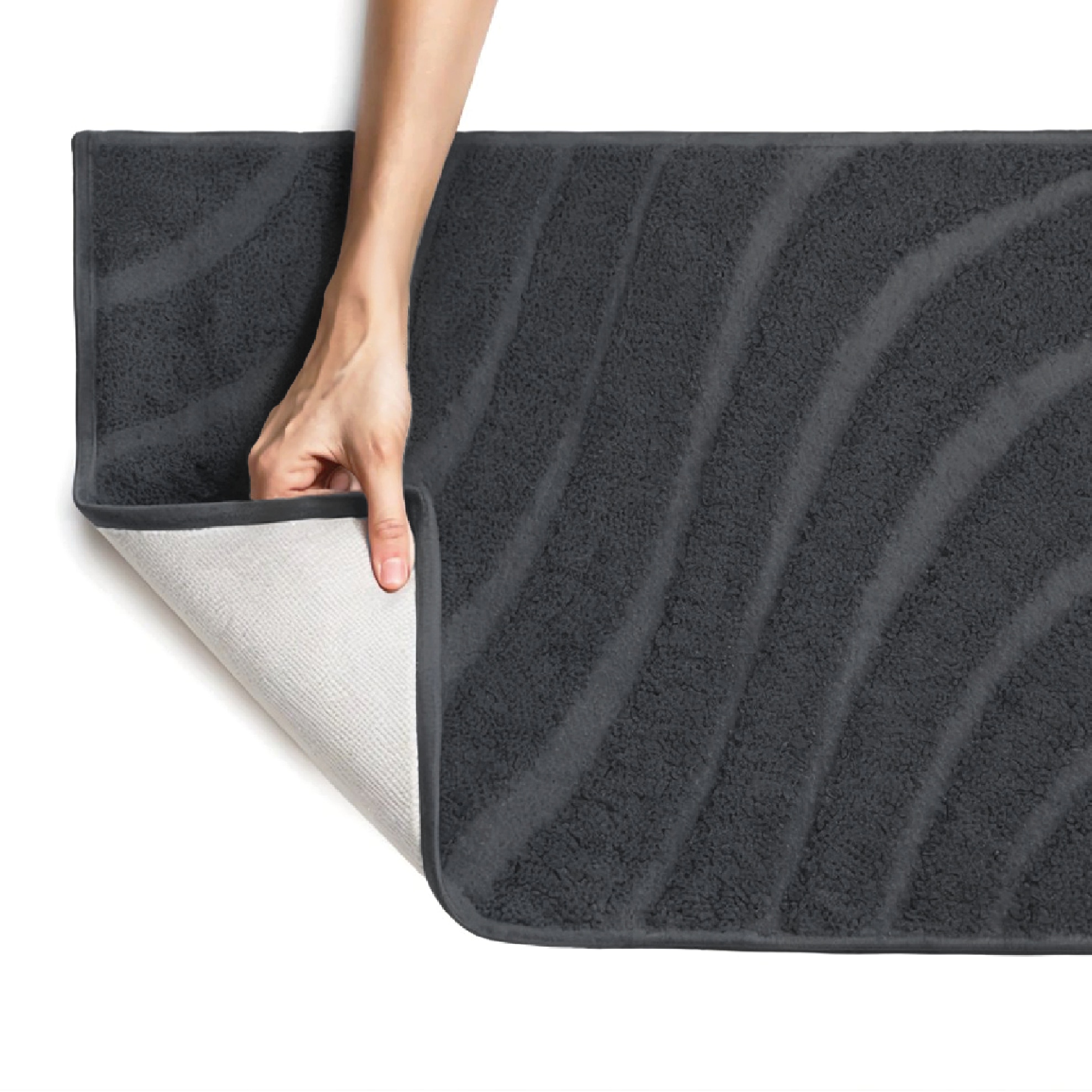OTTO home Badematte »Levii, Badvorleger, Badezimmer Teppich, sehr weich« Höhe 20 mm rutschhemmend beschichtet fußbodenheizungsgeeignet | schnell trocknend Hoch-Tief-Effekt, weiche Haptik, Made in Europe