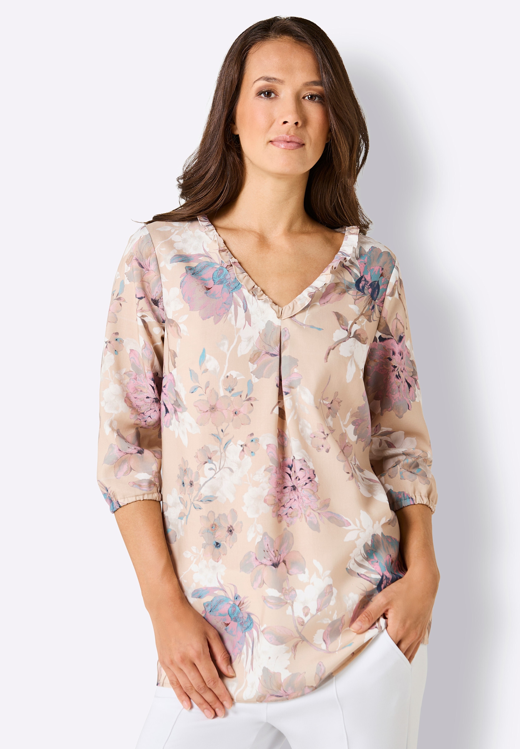 creation L Schlupfbluse »Lyocell-Bluse Longbluse in weicher Lyocell-Qualität«