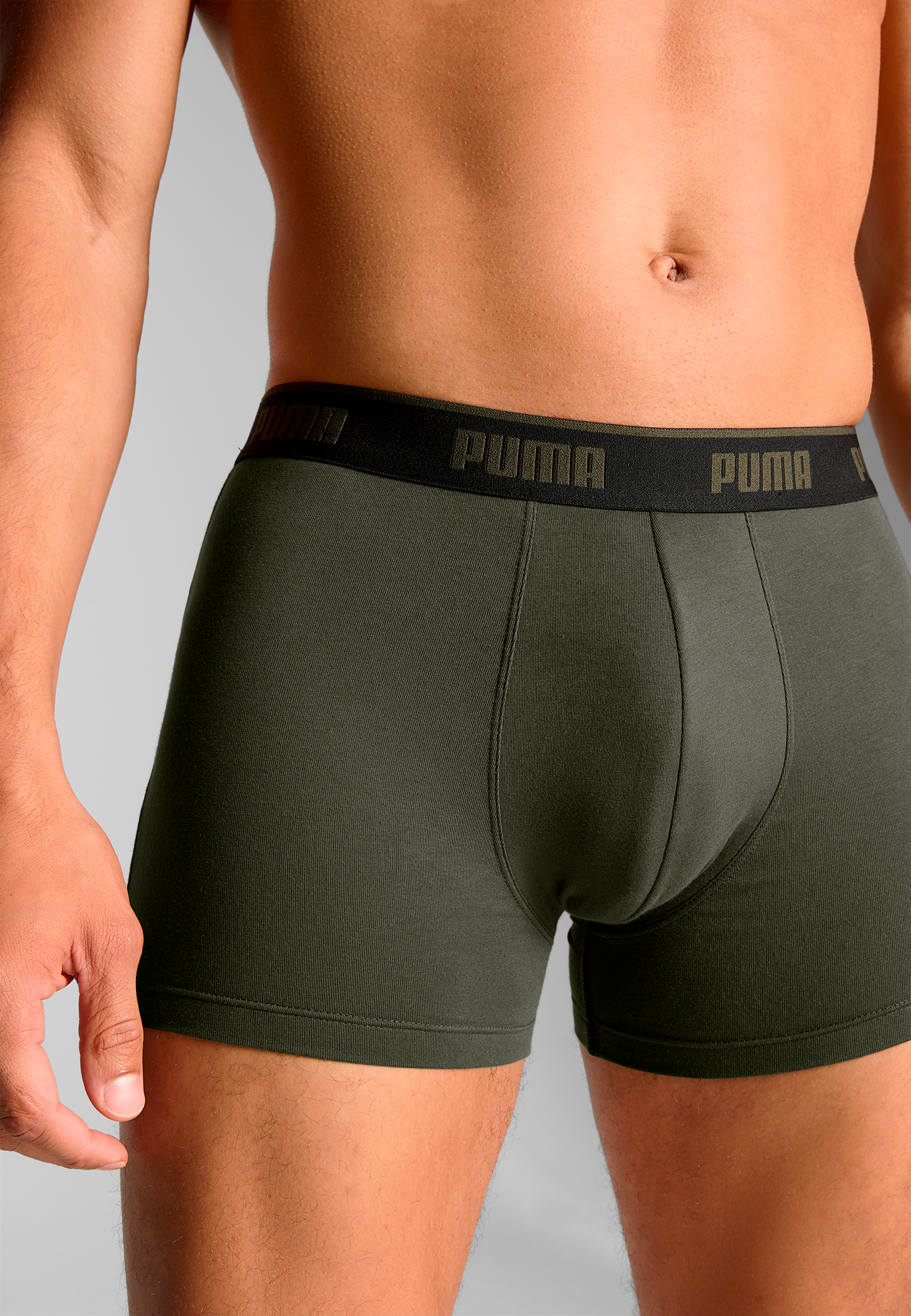 PUMA Boxershorts »PUMA MEN EVERYDAY BASIC BOXERS 3P«, (3er Pack), Komfortabler elastischer Logobund