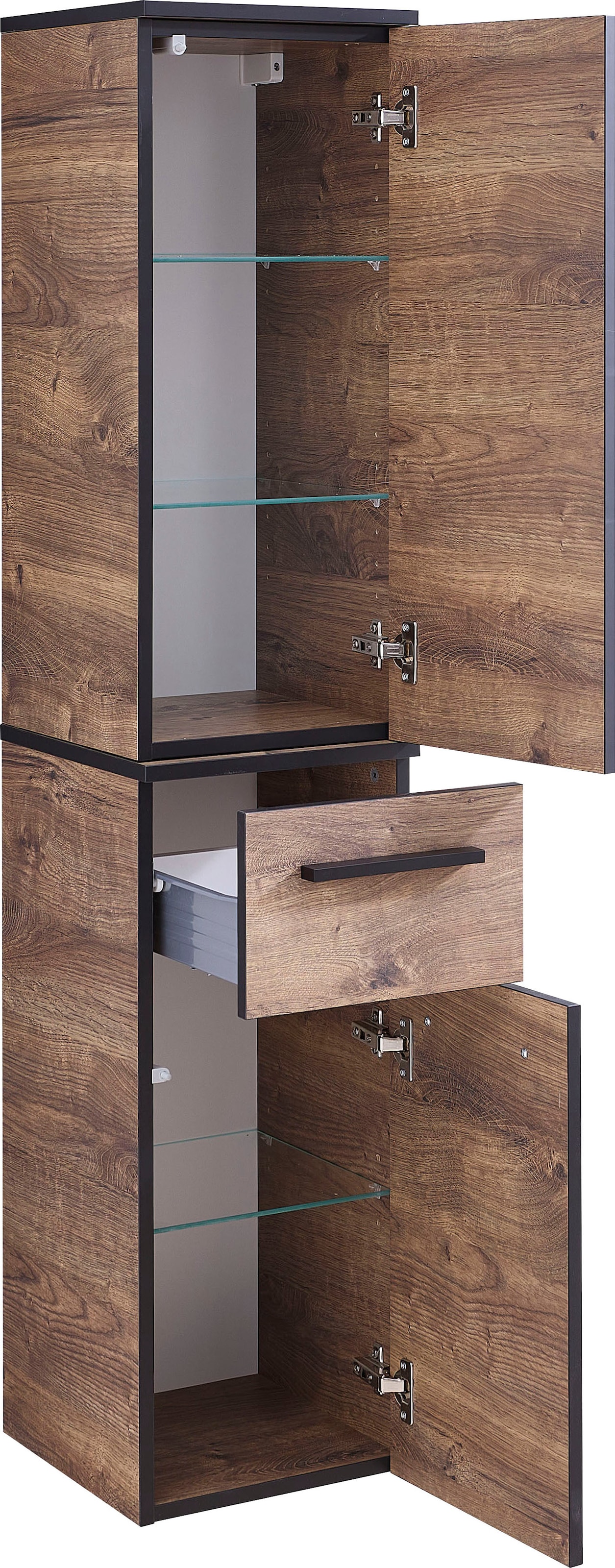 PELIPAL Schrankmodule »Quickset 374«, (Set, 2 St.), Breite 30 cm, Hochschrank und Wandschrank für das Badezimmer