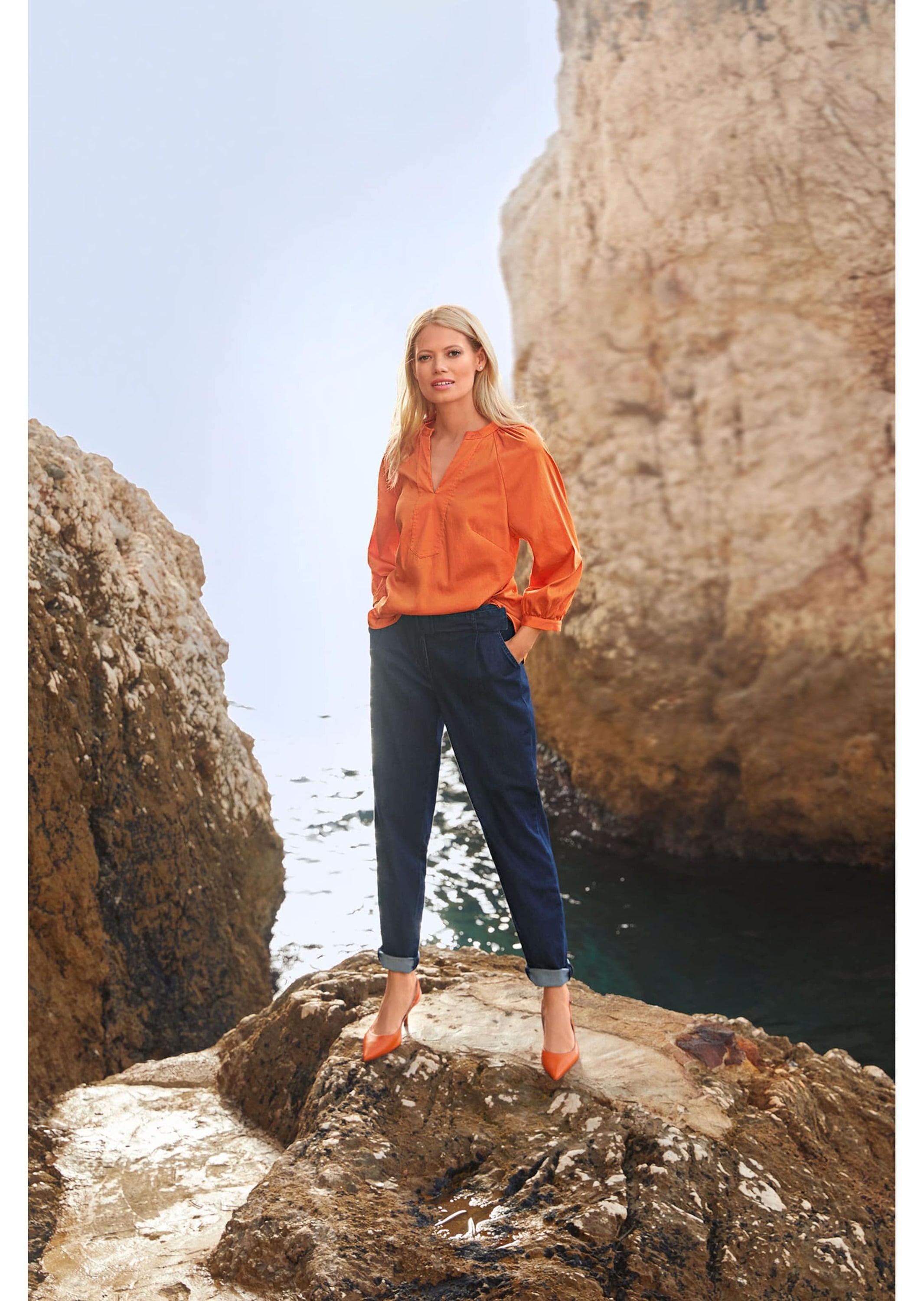 MADELEINE Regular-fit-Jeans »Jeans Bundfalten-Hose mit konischem Bein«