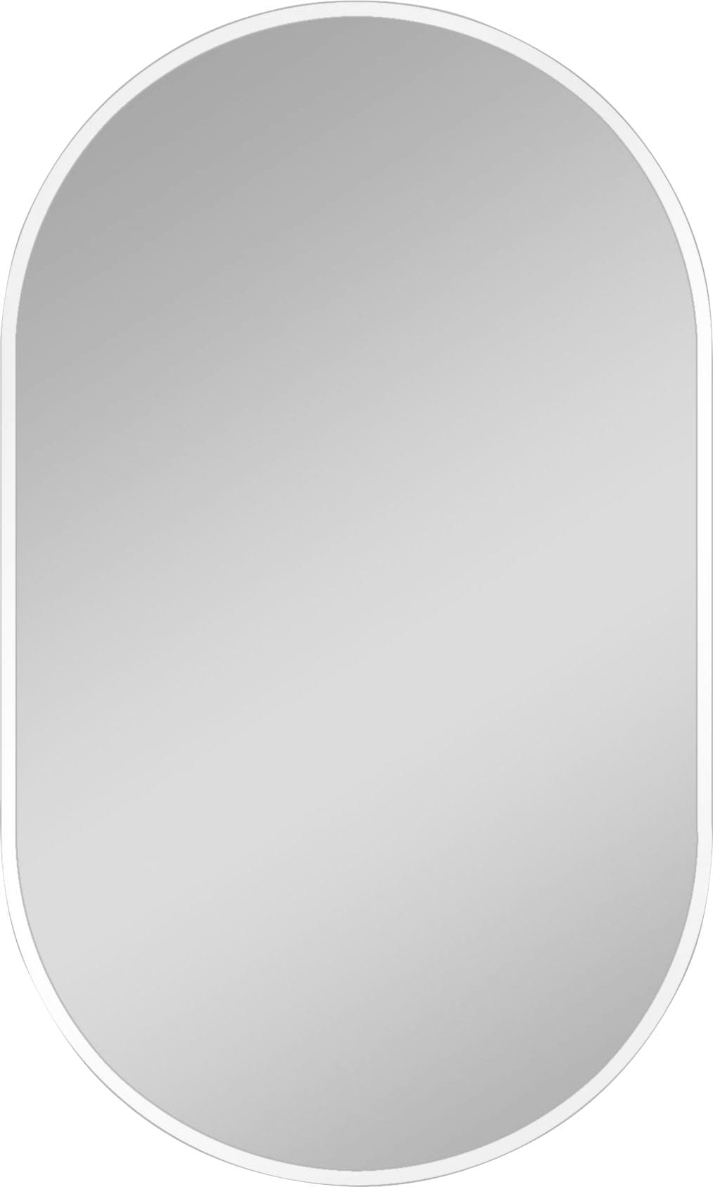 Dekospiegel »LED Design Spiegel oval weiß, 45x75 cm«, (1 St.), LED Beleuchtung