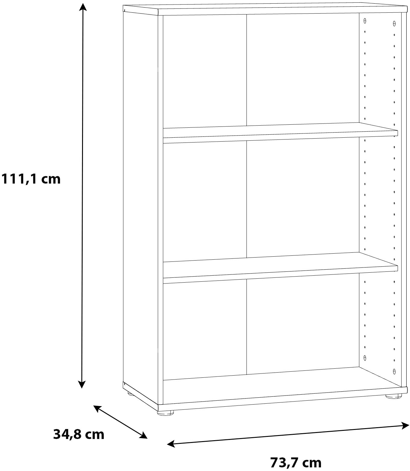 FORTE Regal »Tempra«, Breite 73,7 cm
