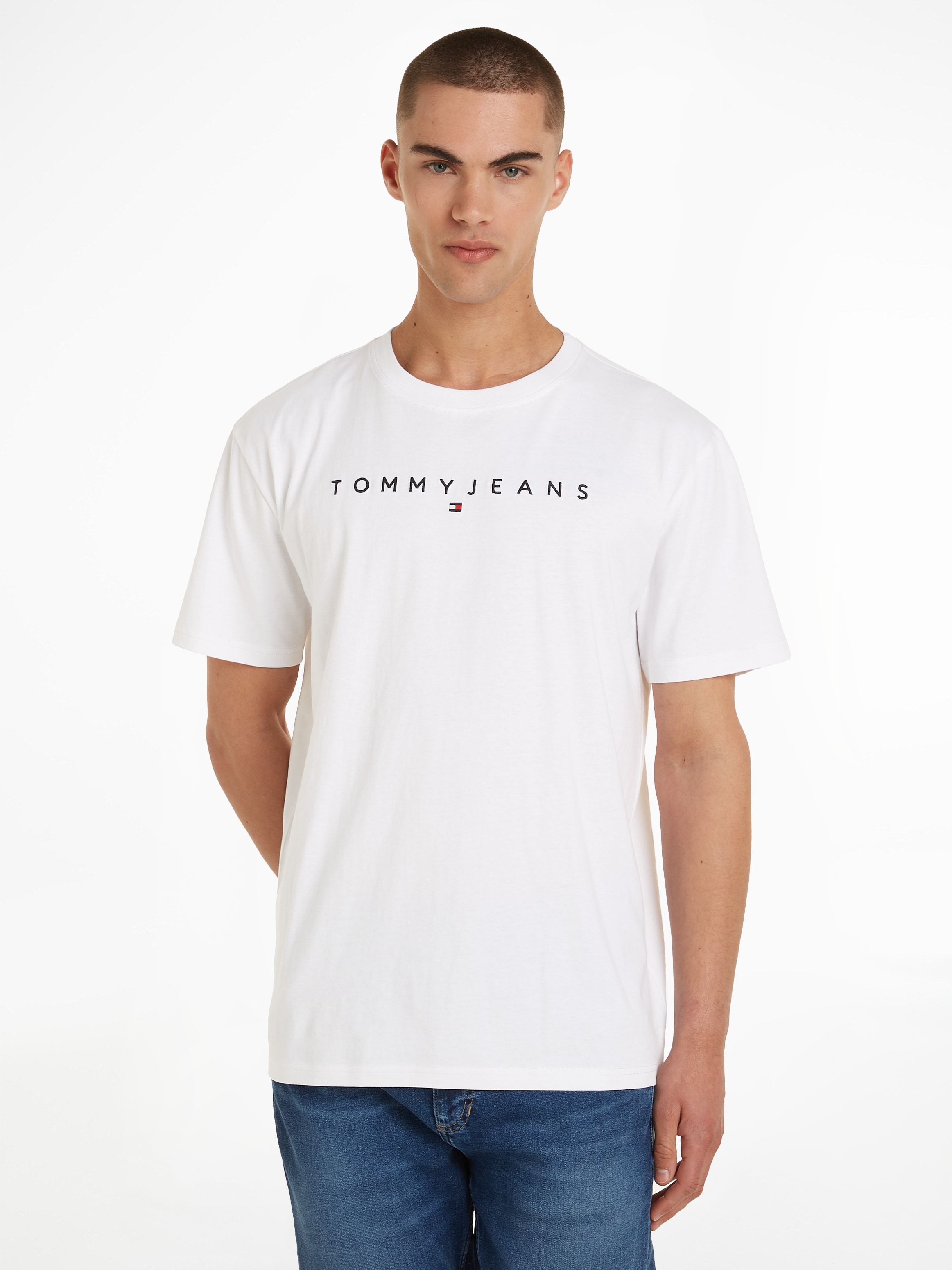 mit Jeans online REG OTTO kaufen TEE LOGO T-Shirt LINEAR EXT«, Markenlabel »TJM Tommy bei