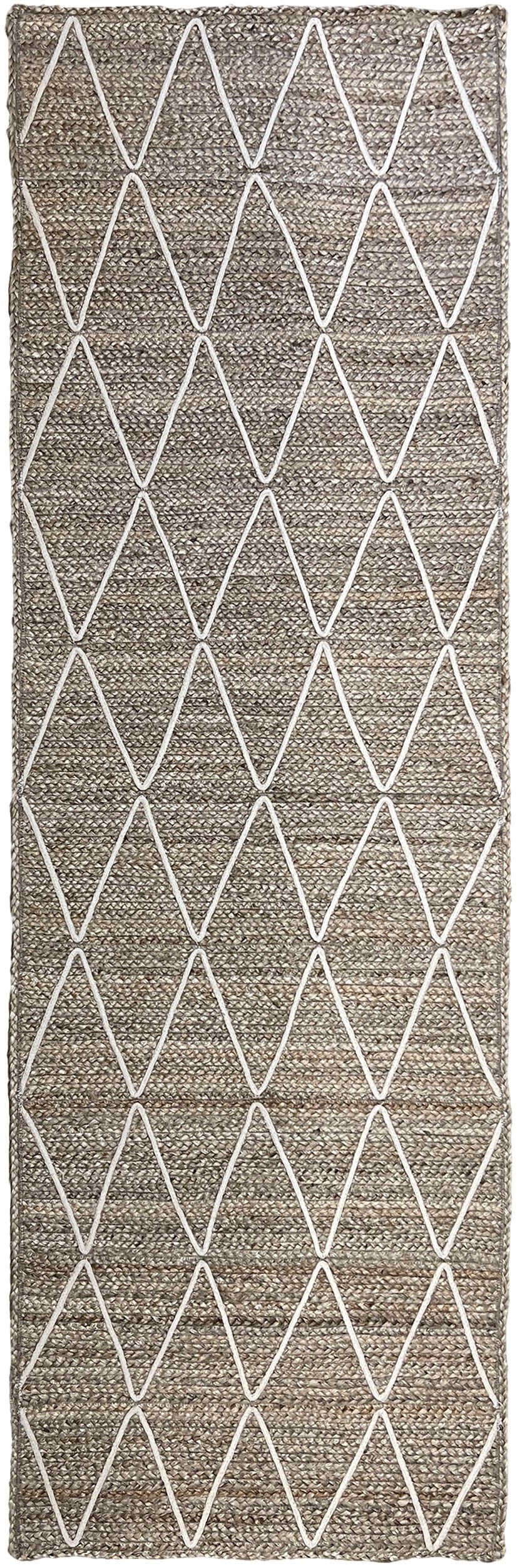 Myflair Möbel & Accessoires Teppich »Juna Essence«, rechteckig, 10 mm Höhe, Juteteppich, handgeflochten, meliert, Rauten Muster, auch als Läufer
