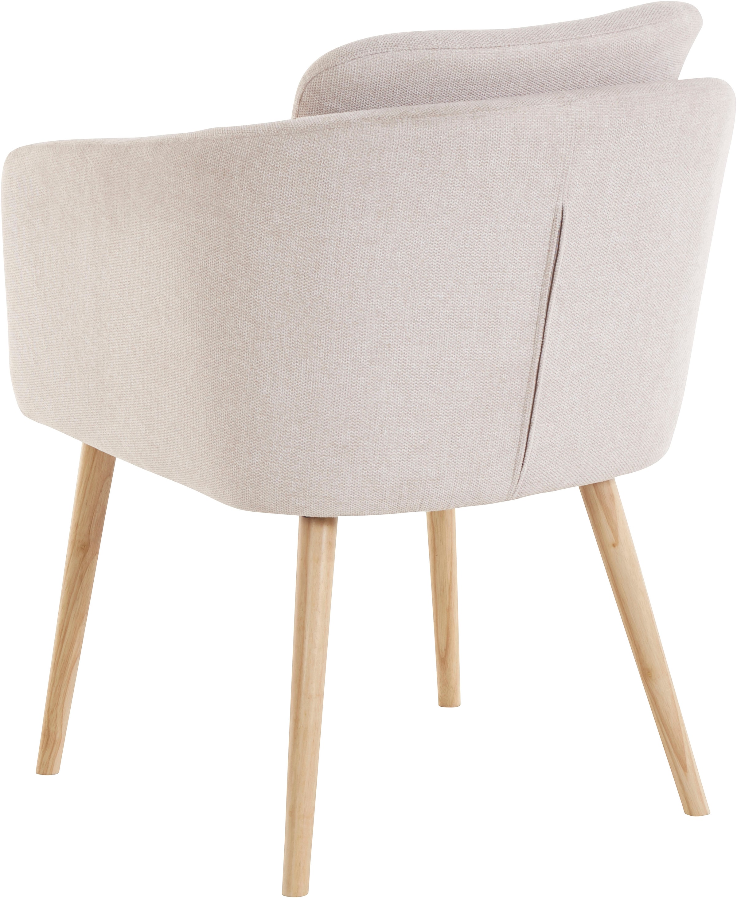 LeGer Home by Lena Gercke Esszimmerstuhl »Fleur«, Struktur fein, Beine aus Massivholz, bequemer Polsterstuhl, Schalenstuhl