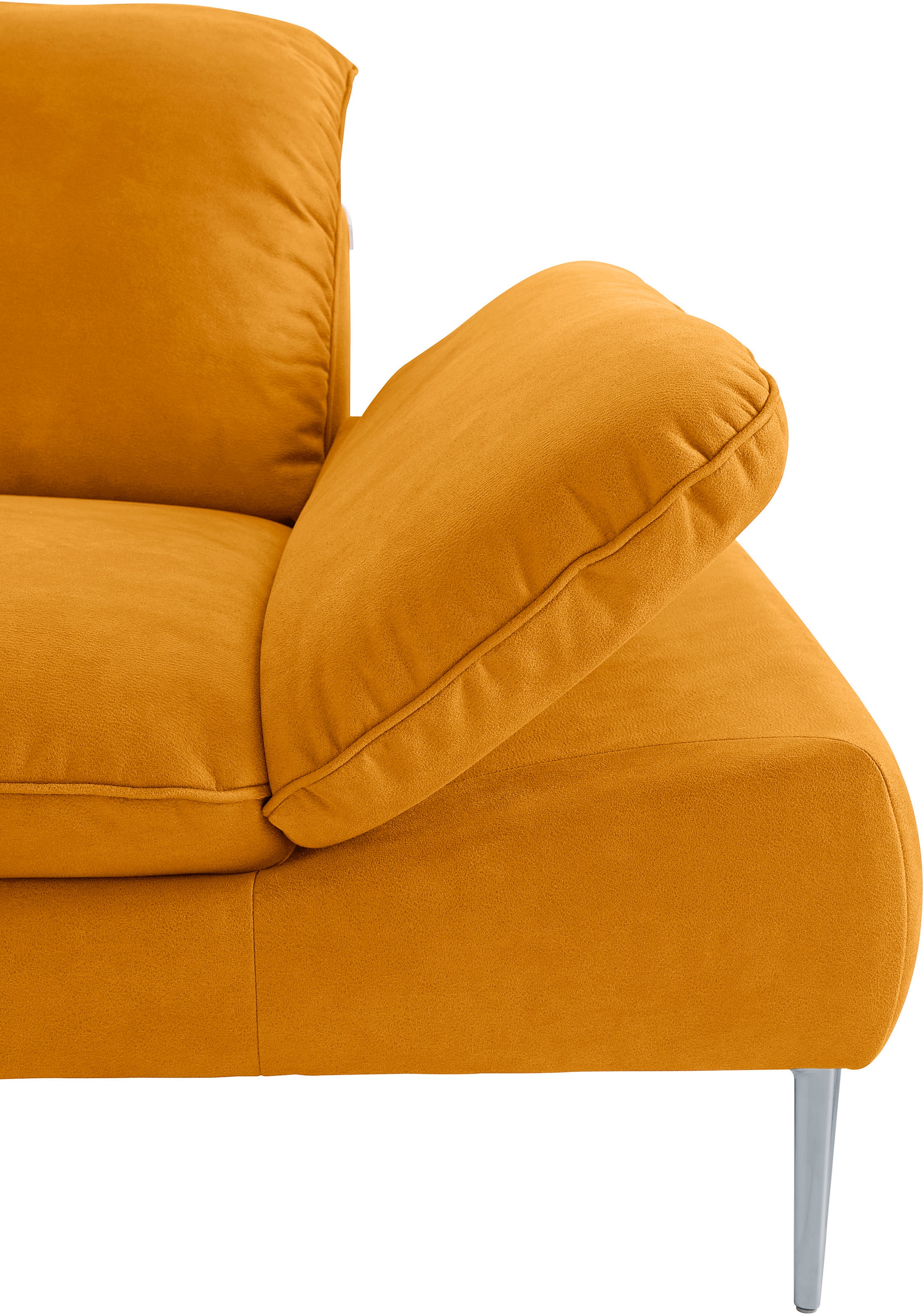 W.SCHILLIG Ecksofa »enjoy&MORE, Designsofa, bequem, zeitlos und elegant, L-Form«, mit Sitztiefenverstellung, Füße silber matt, Breite 340 cm