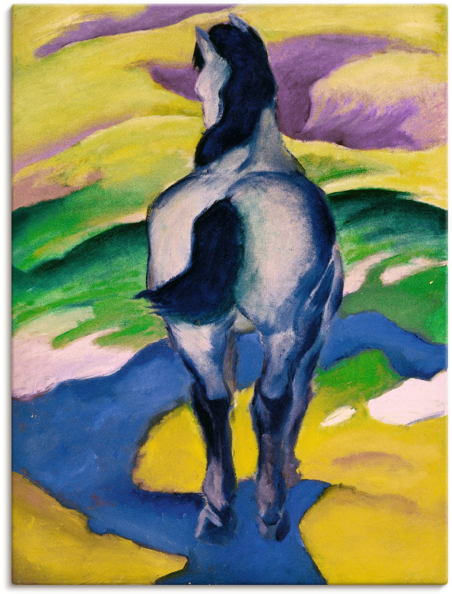 Artland Wandbild »Blaues Pferd II. 1911«, Haustiere, (1 St.), in vielen Größen & Produktarten - Alubild / Outdoorbild für den Außenbereich, Leinwandbild, Poster, Wandaufkleber / Wandtattoo auch für Badezimmer geeignet