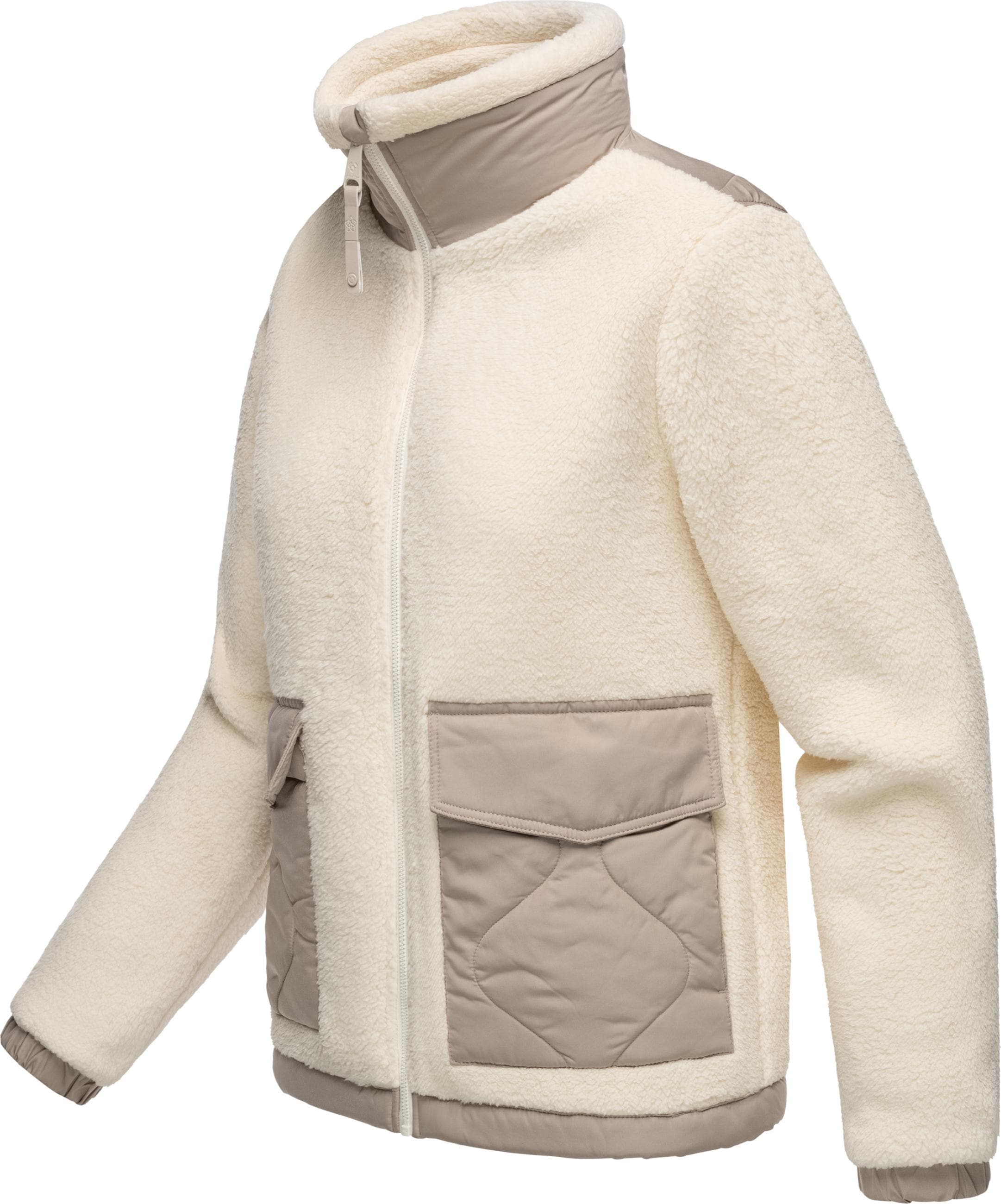 Ragwear Sweatjacke »Plüschjacke Arctika«, Flauschige Übergangsjacke aus Teddyfleece