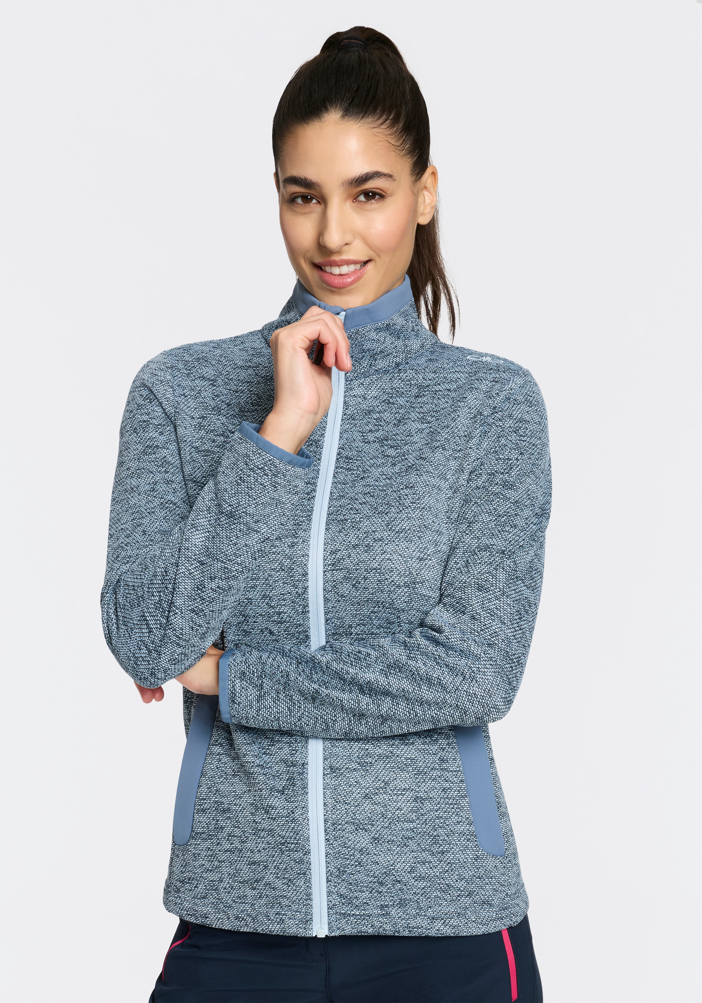 CMP Strickfleecejacke sportlicher Stil, Übergangsjacke für Erwachsene
