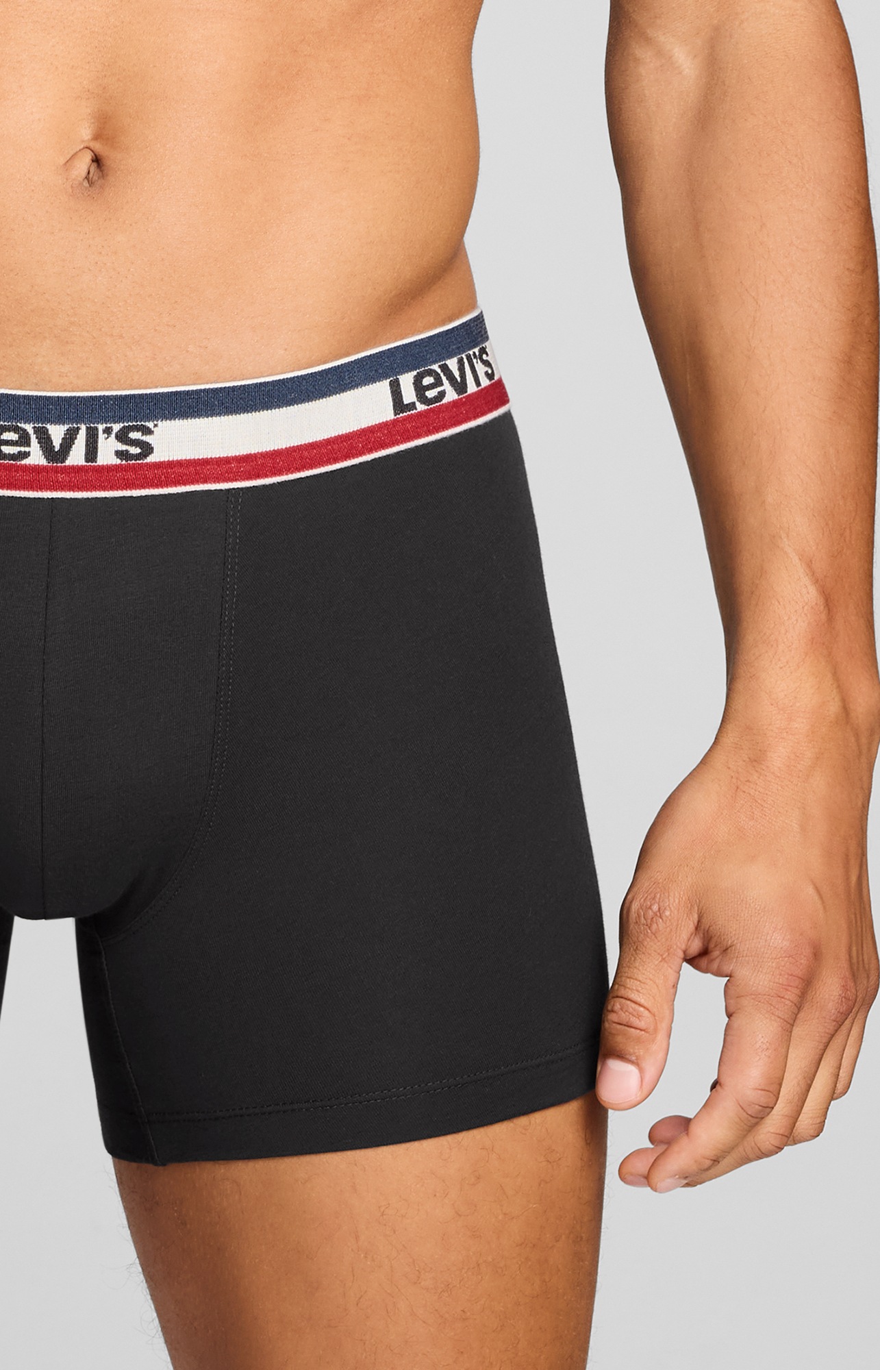 Levi's® Boxershorts »LEVIS MEN REPEAT SPW LOGO BOXER BRIEF« 2er Pack,  ohne Eingriff, elastischer Logobund, Baumwoll-Mix