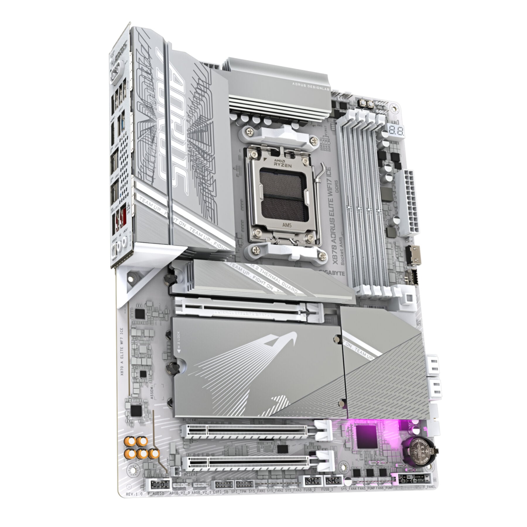 Gigabyte Mainboard »X870 AORUS ELITE WIFI7 ICE Mainboard - Unterstützt AMD Ryzen 9000 CPUs«