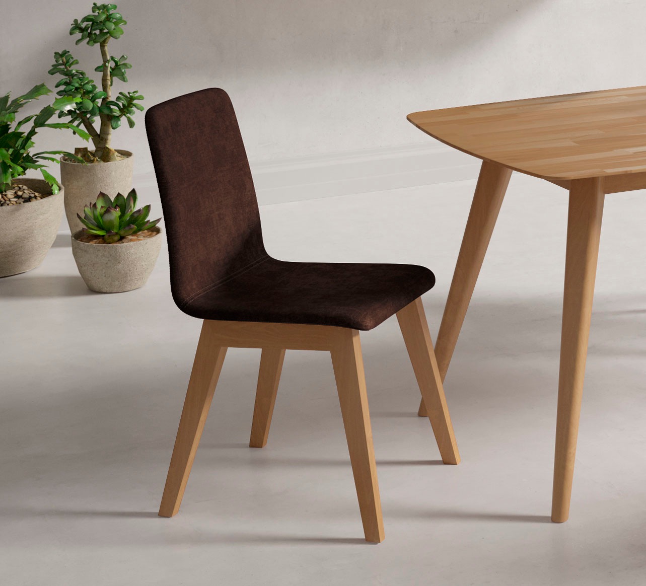 Stuhl HOME AFFAIRE "Sandy", braun (tabac, buche, tabac), B:47cm H:88cm T:56cm