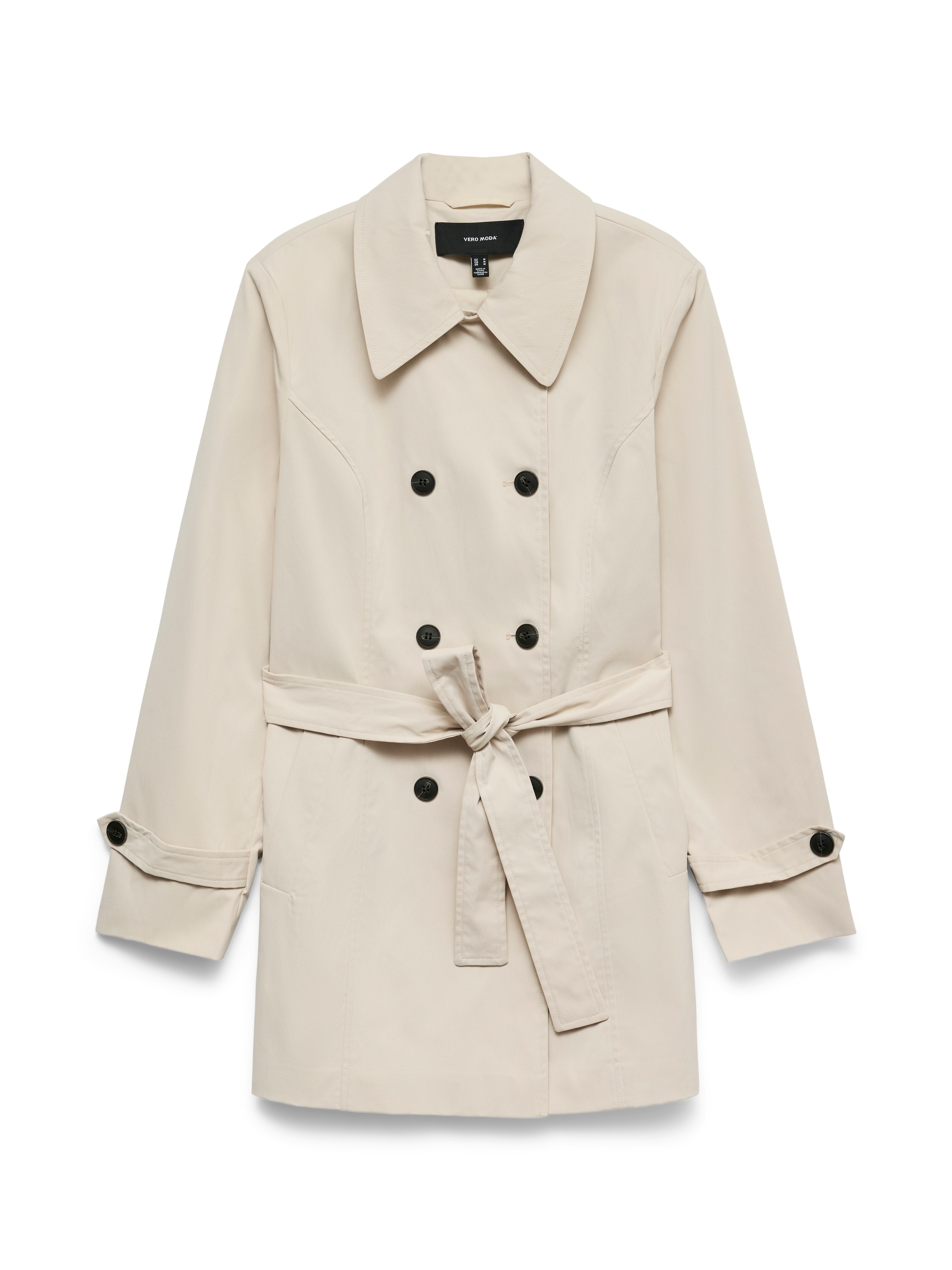 Vero Moda Trenchcoat »VMCHELSEA OLIVIA TRENCHCOAT NOOS« kurzer 2-Reiher mit abnehmbarem Bindegürtel
