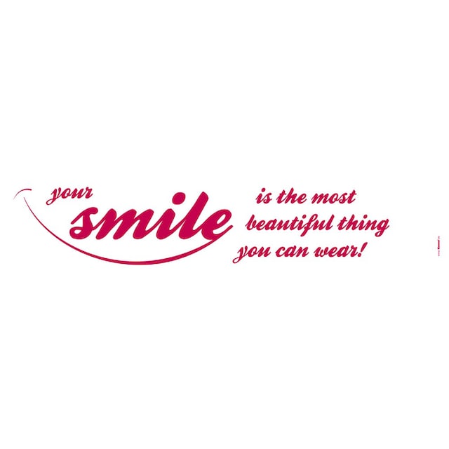 Komar Wandtattoo »Your Smile«, (5 St.), 14x70 cm (Breite x Höhe), selbstklebendes  Wandtattoo bei OTTO