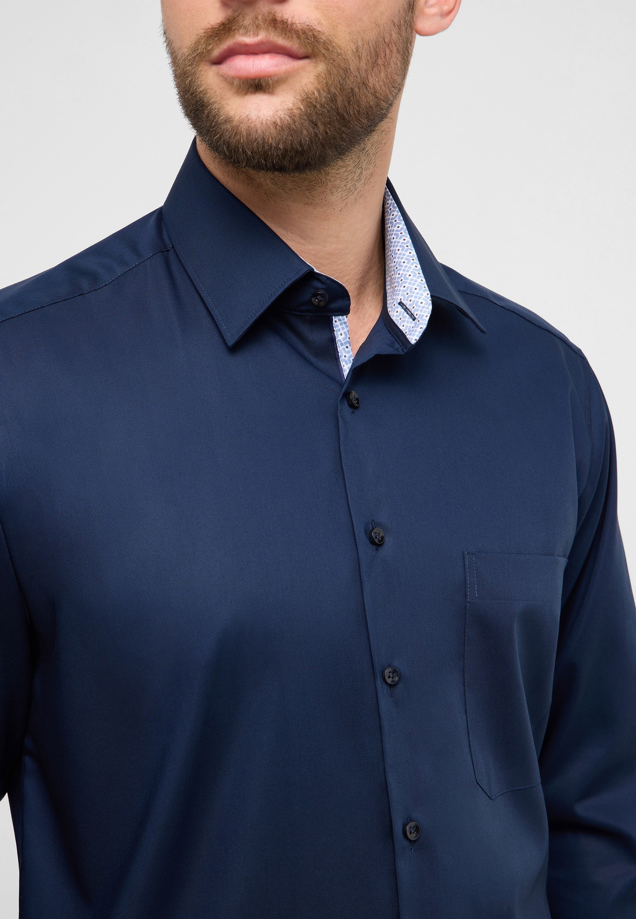 Eterna Langarmhemd »COMFORT FIT« NON IRON (bügelfrei)