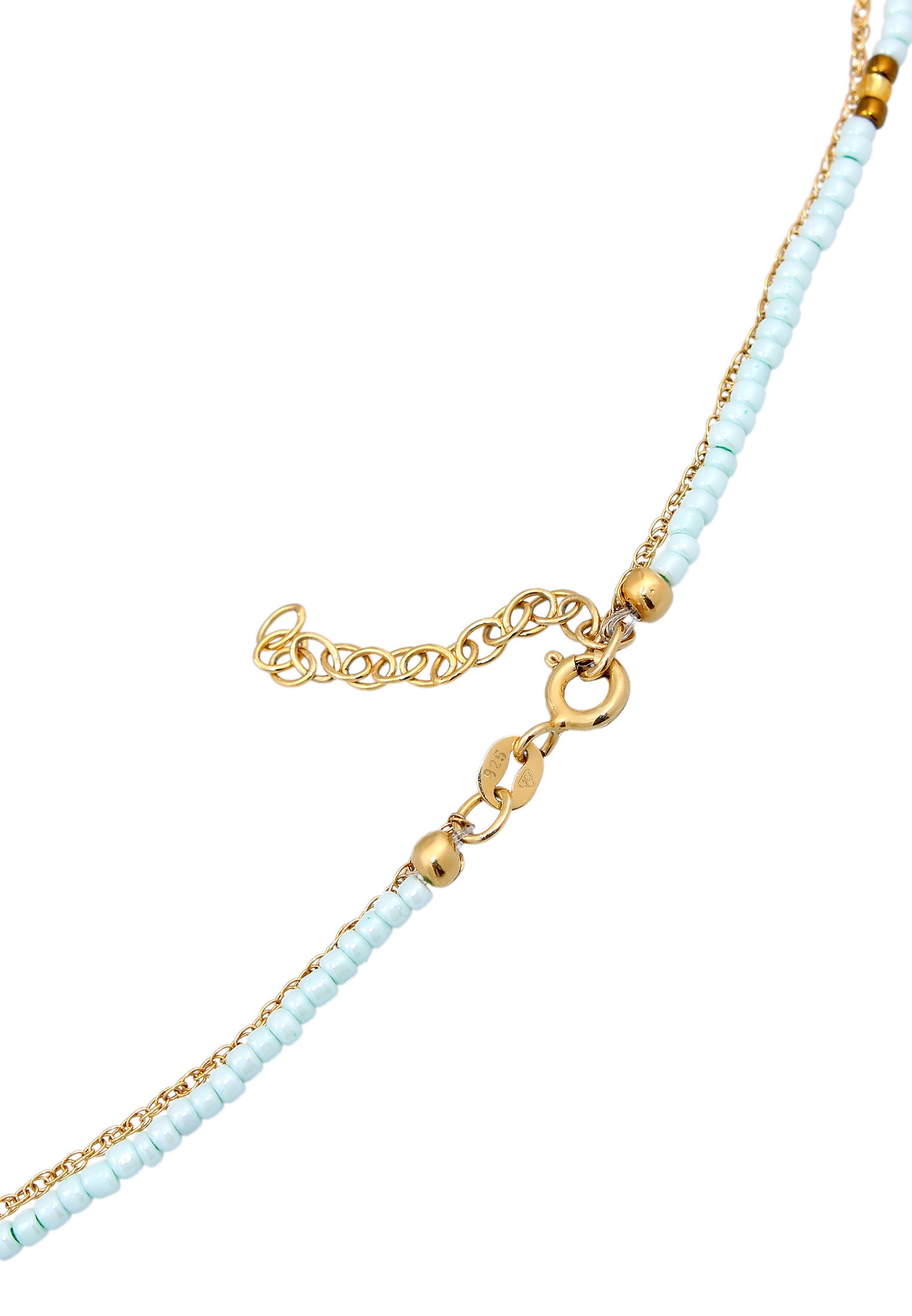 Elli Silberkette »Halskette Choker Layer Beads Pastell Sonne 925 Silber«