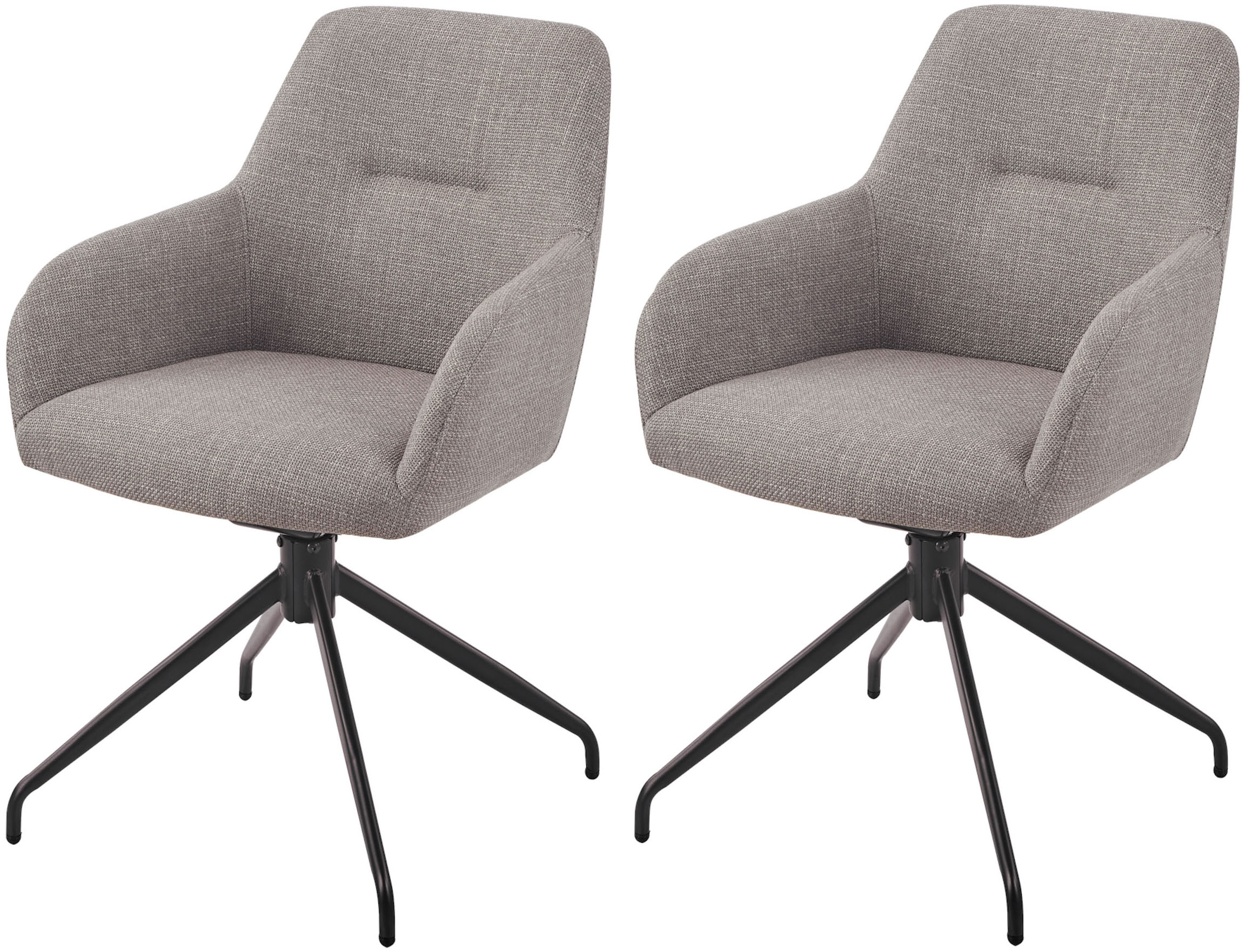 HELA Armlehnstuhl »TRIEST« (Set) 2 Stk.Sessel, 360° drehbar, Gestell abgeknickt, Relaxfunktion, Armlehnen