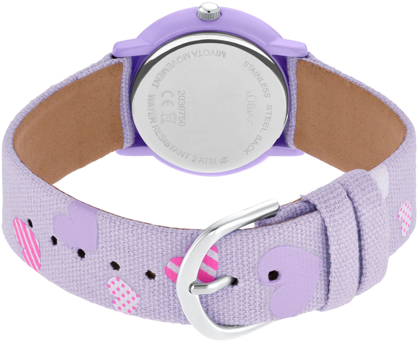 s.Oliver Quarzuhr, Armbanduhr, Kinderuhr, Mädchen, Herzen, Geschenkidee