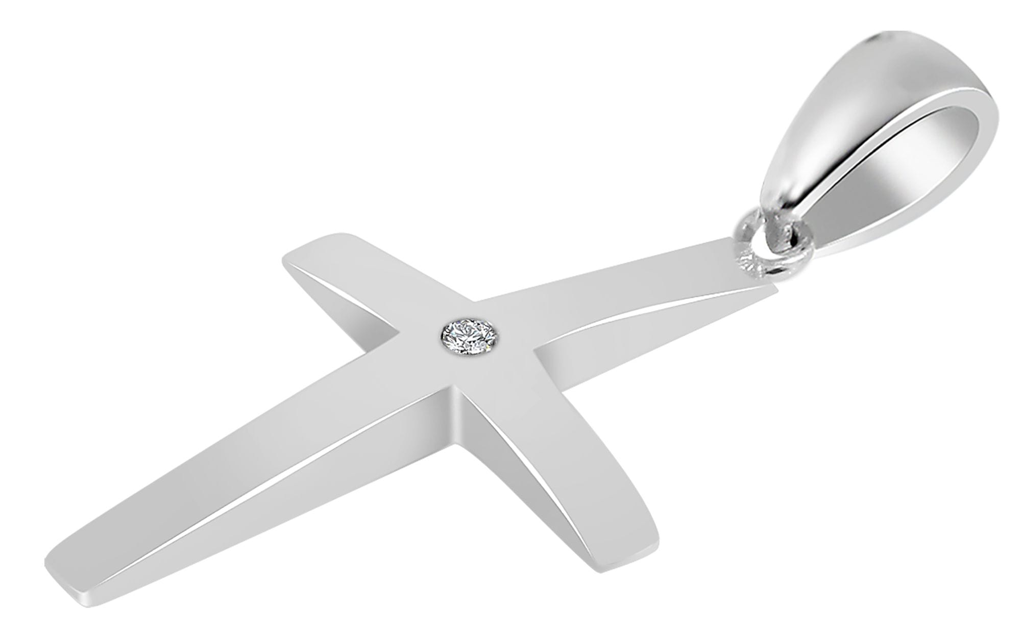 Adelia´s Kreuzanhänger »Damen Anhänger ¿ Kreuz Kreuzanhänger aus 925 Silber mit Zirkonia«