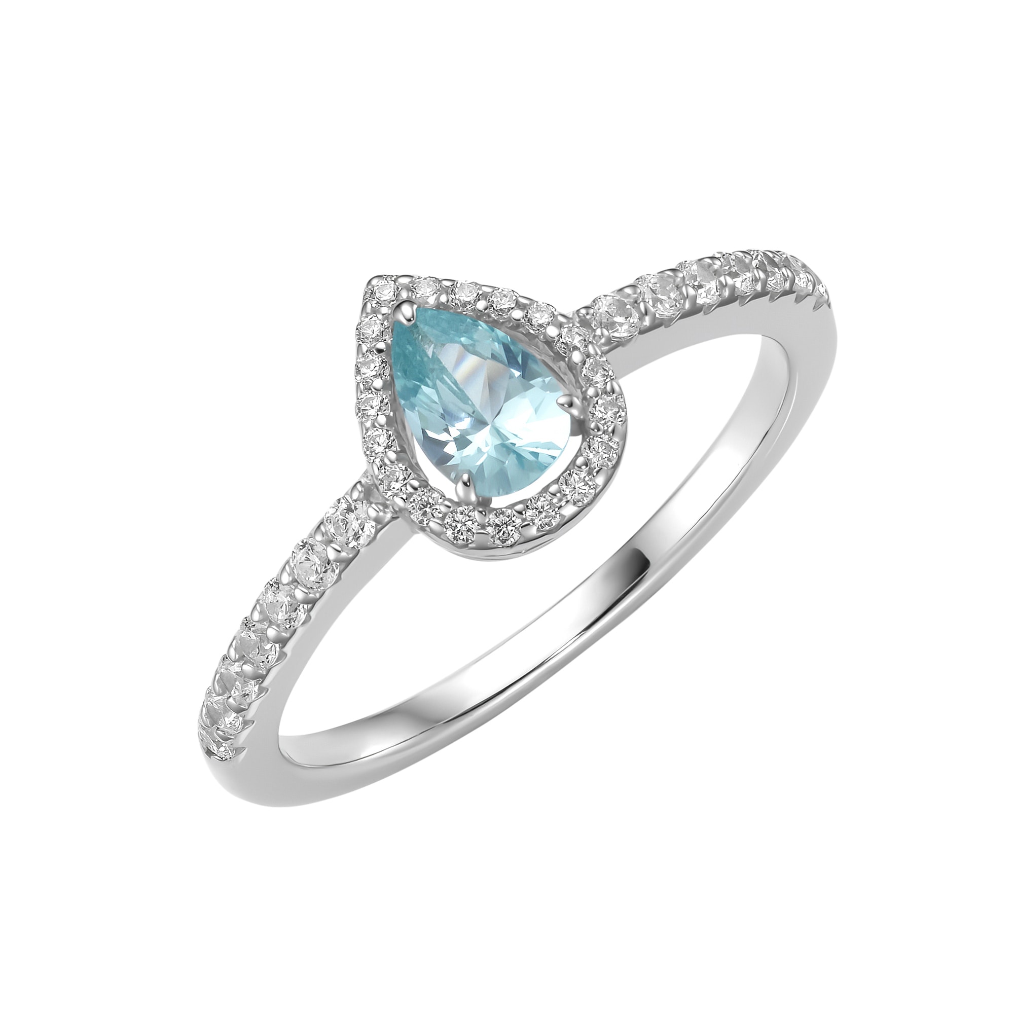 GIORGIO MARTELLO MILANO Silberring »Ring synth. Saphir, Zirkonia weiß, Silber 925«