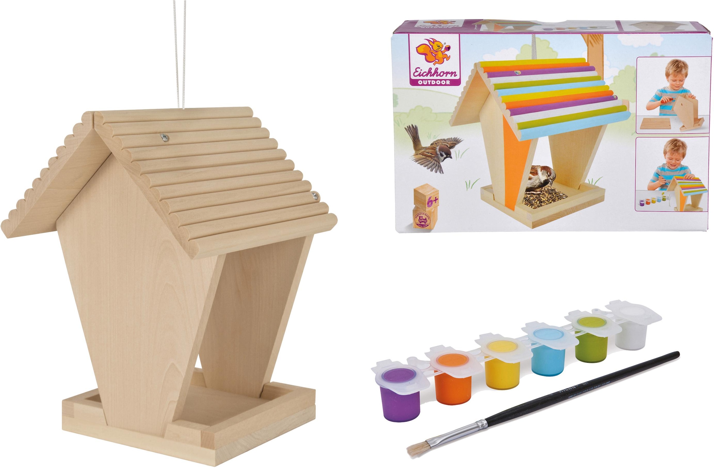 Kreativset »Outdoor Futterhaus«, (Set), Zum Zusammenbauen und Bemalen; Made in Europe