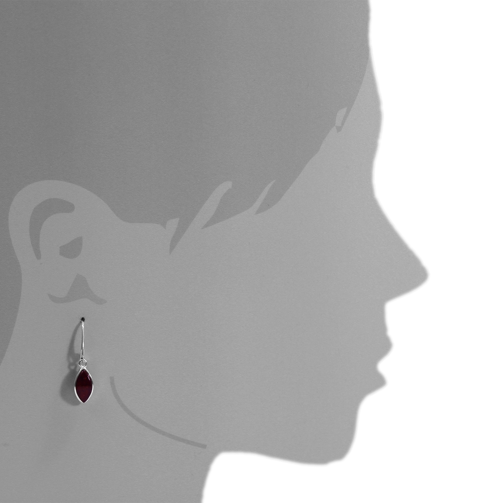 OSTSEE-SCHMUCK Paar Ohrhänger »- Classic 13 x 6 mm - Silber 925/000 - Bernstein«
