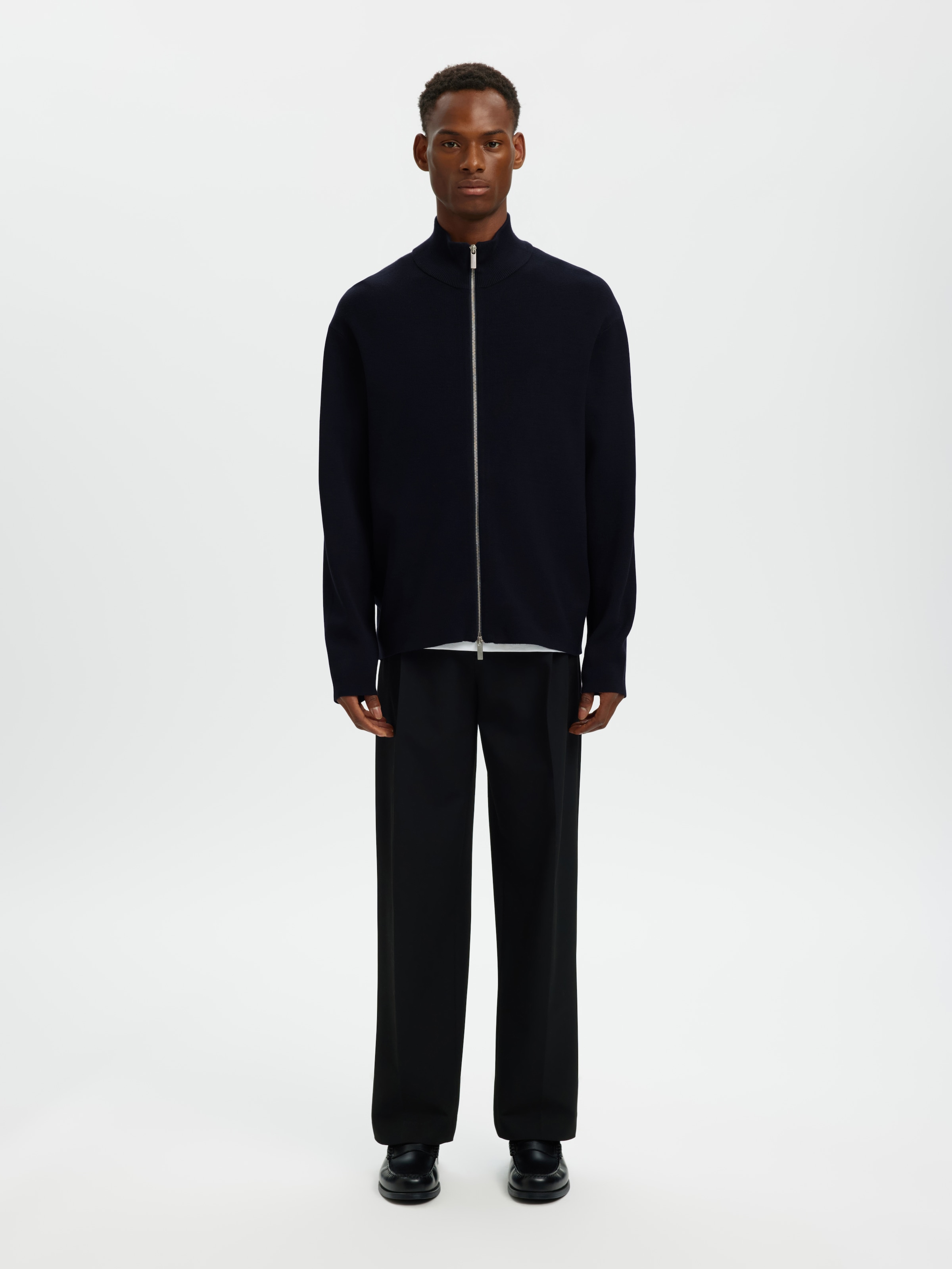SELECTED Strickjacke »SLMTELLER FN ZIP CARDIGAN NOOS« Viskosemischung, regular fit