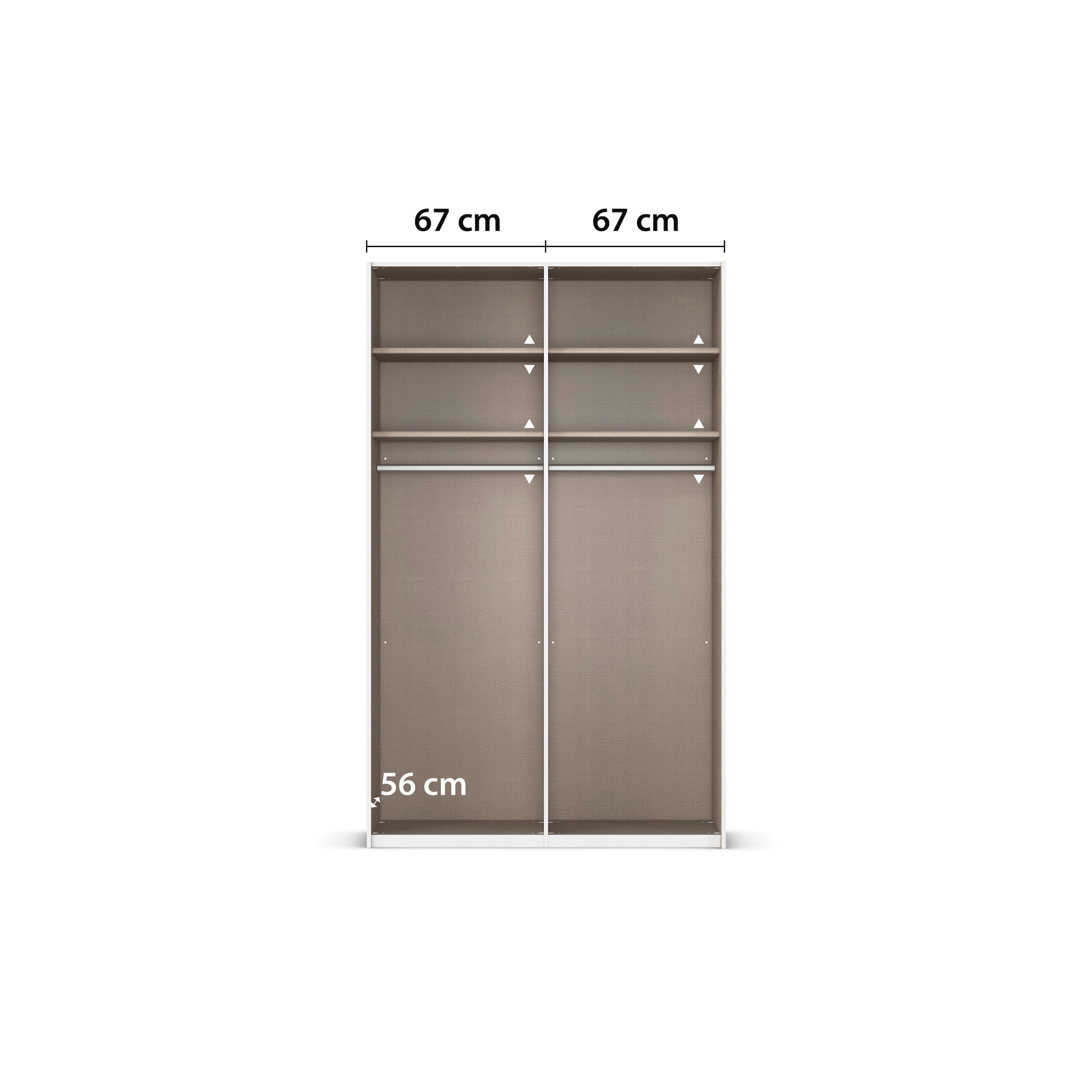 rauch Schwebetürenschrank »Kleiderschrank Schrank Garderobe Schlafzimmerschrank EVELYN« in elegantem Stil mit Spiegel 5 Breiten viel Stauraum MADE IN GERMANY