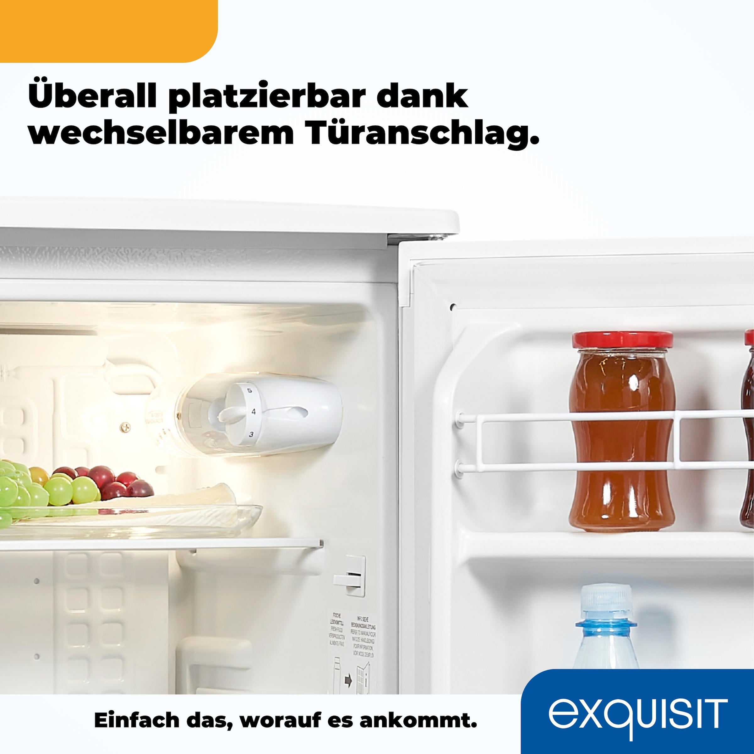 exquisit Vollraumkühlschrank »KS85-V-0O91E weiss«, 76 L Volumen