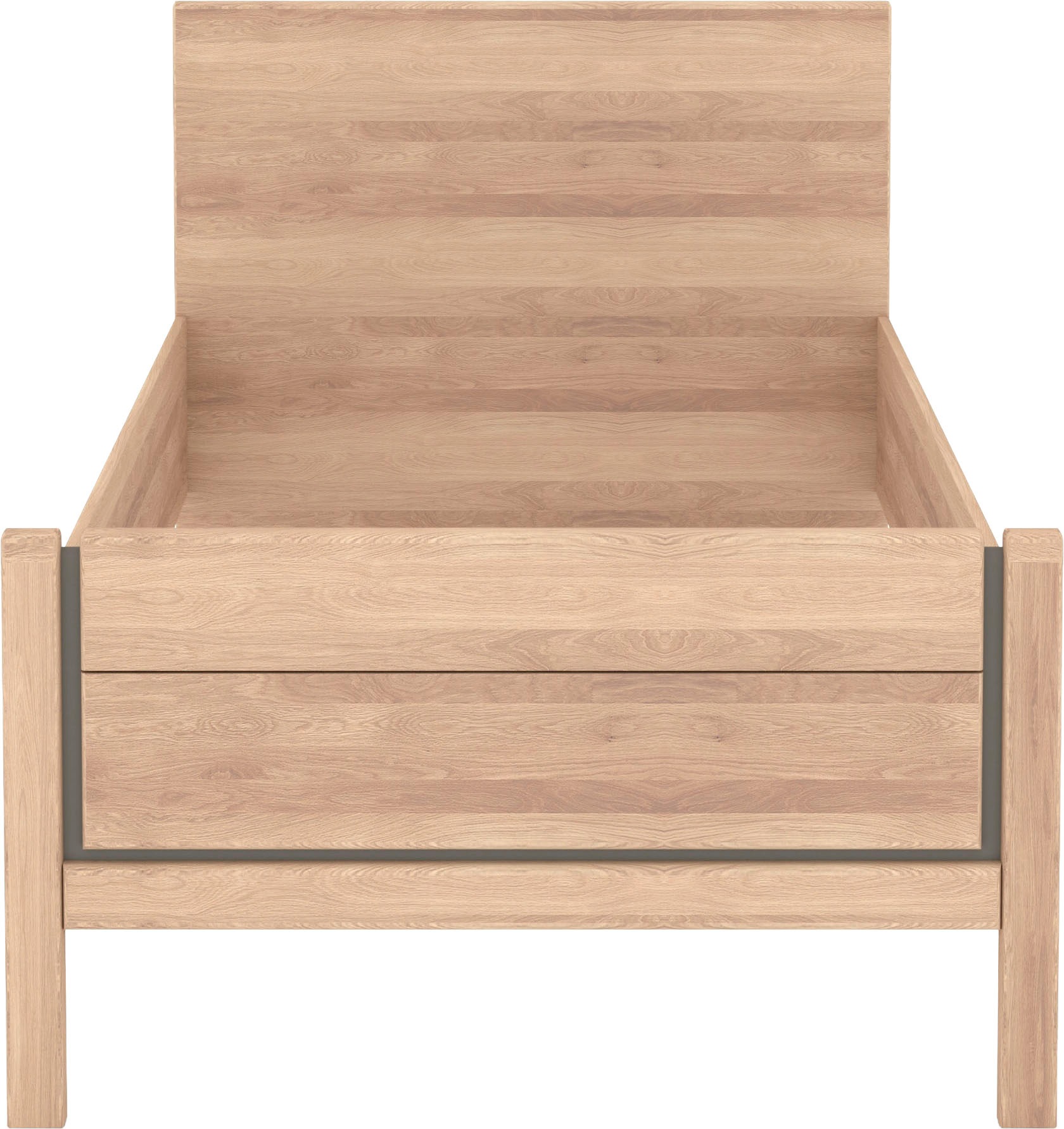 Musterring Holzbett »Sorrent, Bettgestell, Bettrahmen, teilmassiv Eiche« MADE IN GERMANY,  Eiche teilmassiv, Liegehöhenverstellung, Stollenfußteil