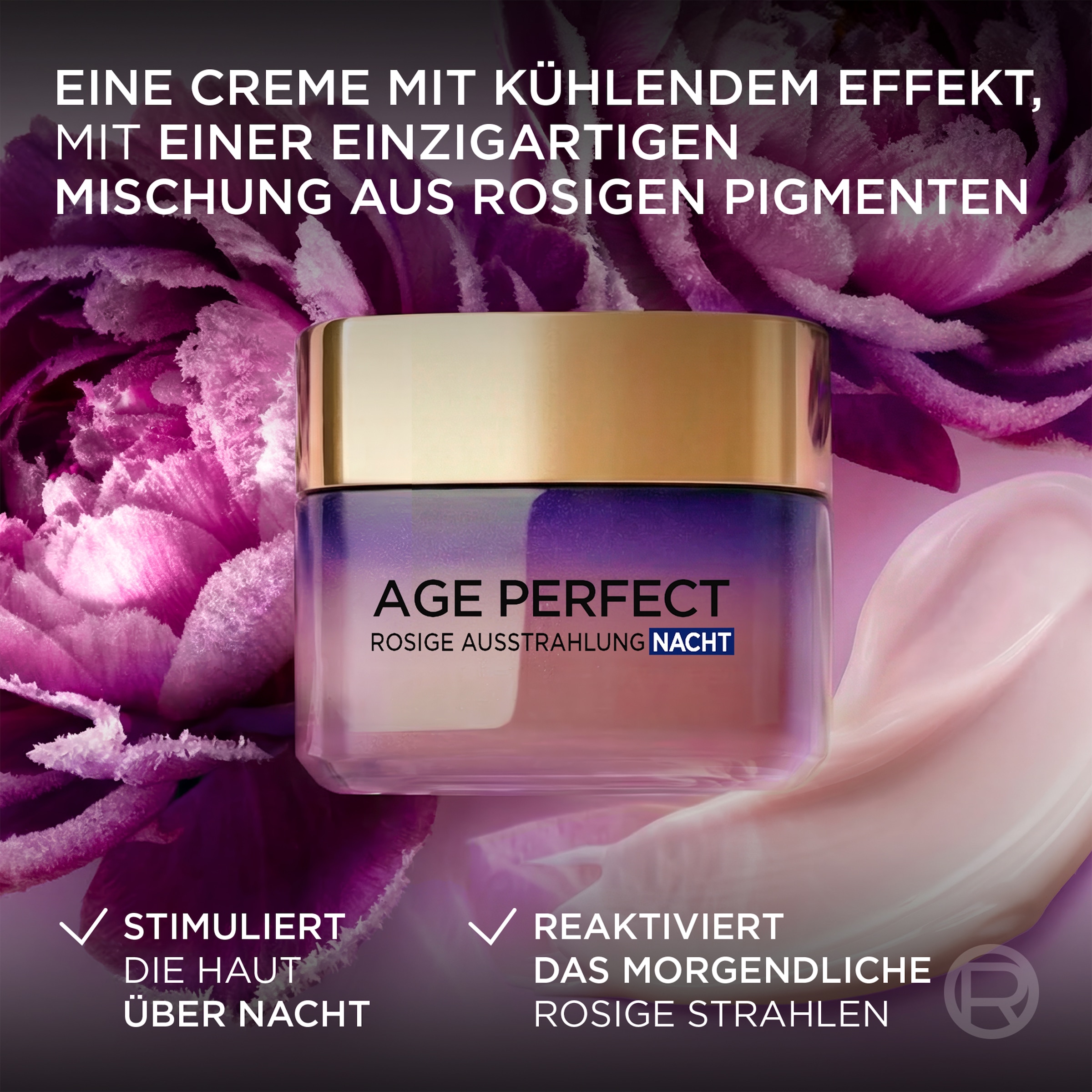 L'ORÉAL PARIS Feuchtigkeitscreme »AGE PERFECT GOLDEN AGE ROSÉ-NACHTPFLEGE« mit Neo-Calcium