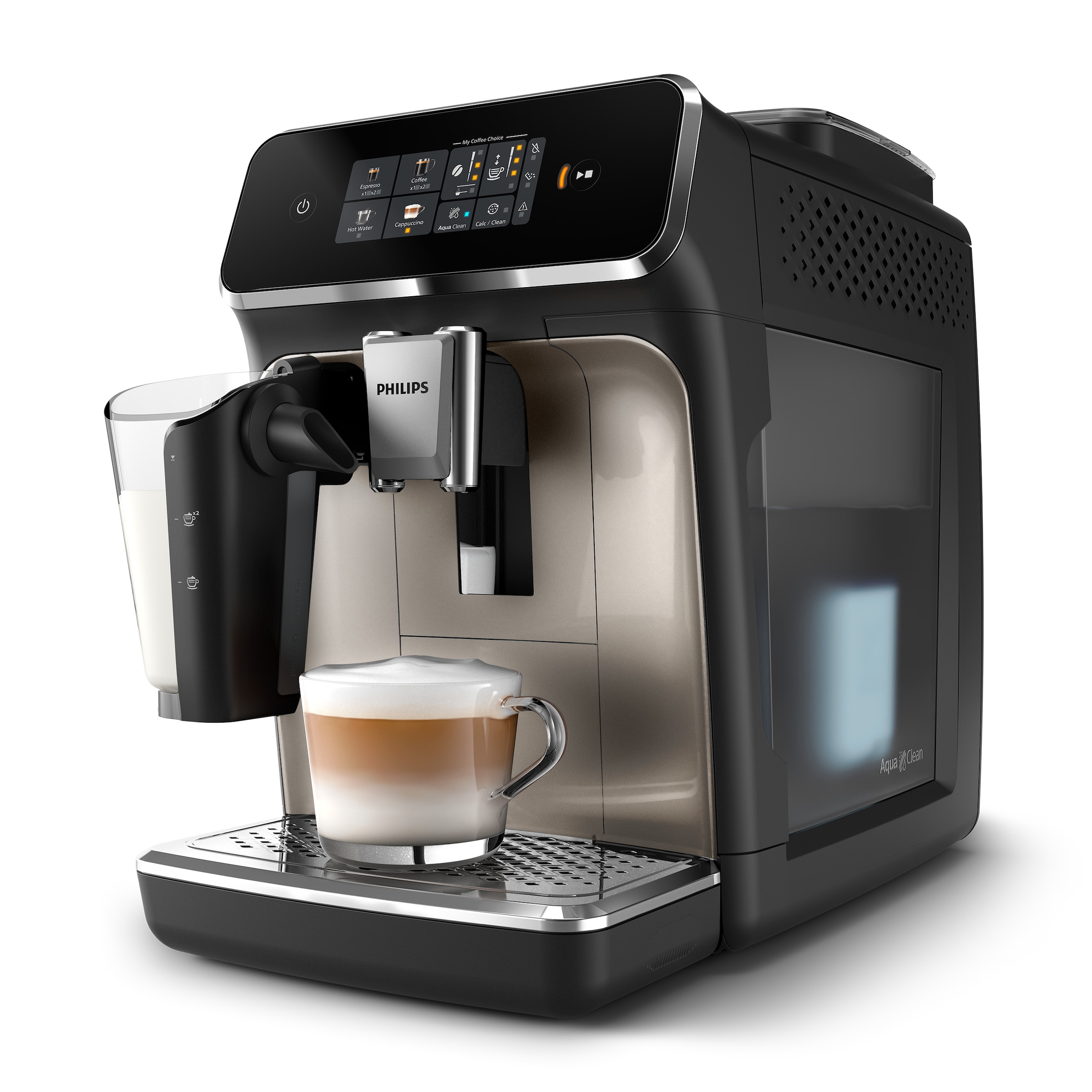 Philips Kaffeevollautomat »EP2336/40 2300 Series«, 4 Kaffeespezialitäten, mit LatteGo-Milchsystem, Schwarz verchromt