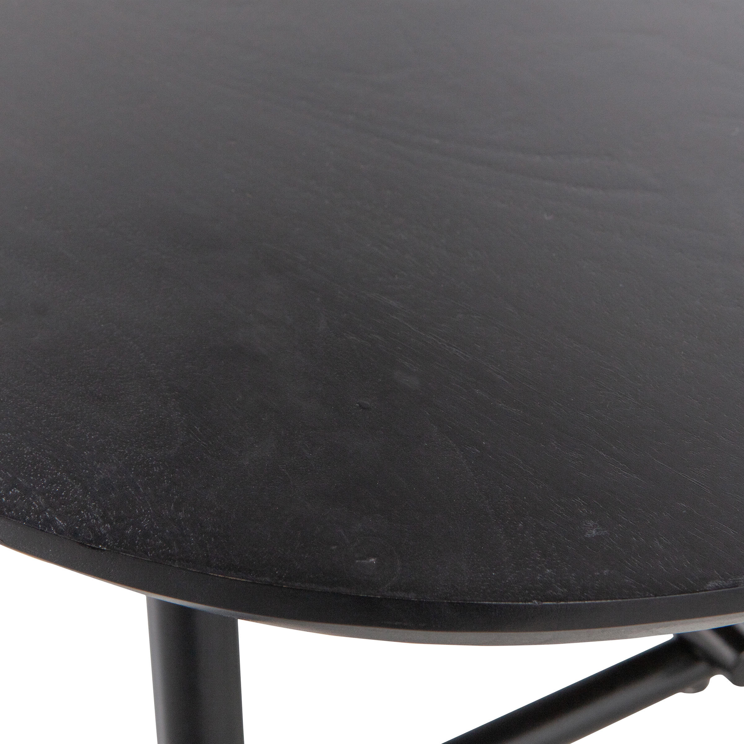 WOOOD Couchtisch »Elegance mit Massivmangoholz und Metallgestell B 100 x T 60 x H 43 cm« Tischblattdicke 3 cm, Querstange zur Verstärkung, Metallgestell Ø 3 cm