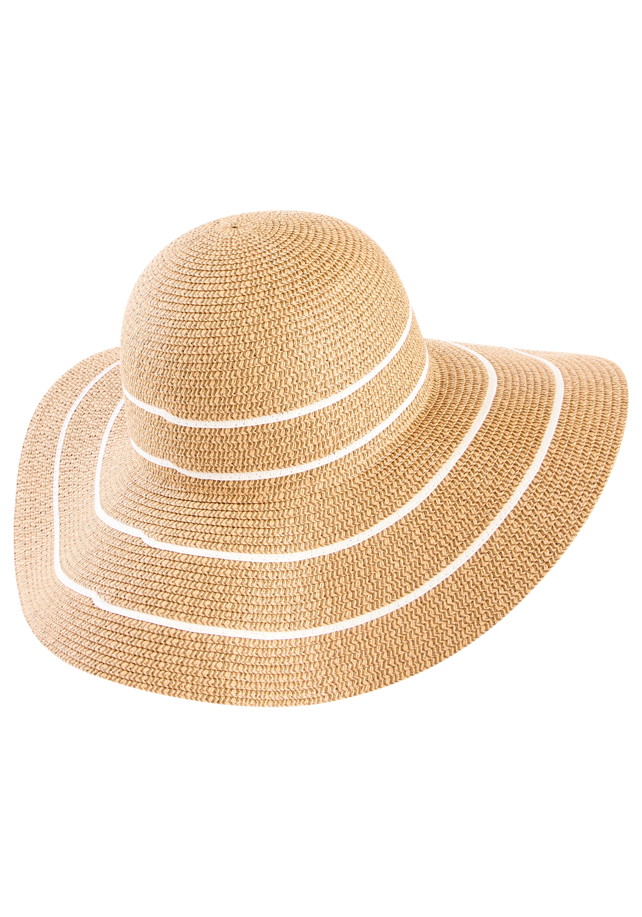 Laura Scott Sonnenhut mit Konstraststreifen, kautsch- & falsbar - NEW