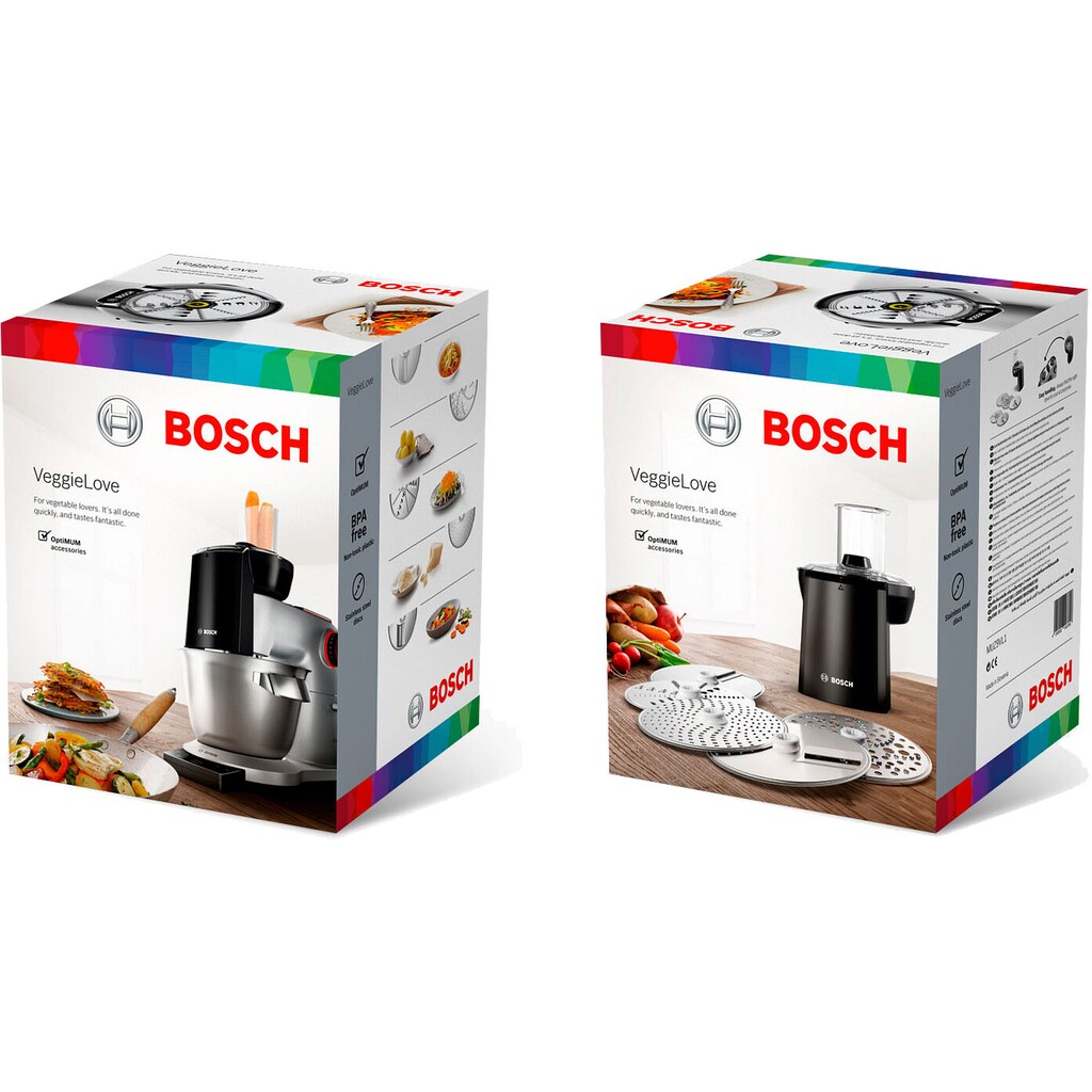 BOSCH Durchlaufschnitzler »MUZ9VL1 VeggieLove Set«, (6 tlg.)