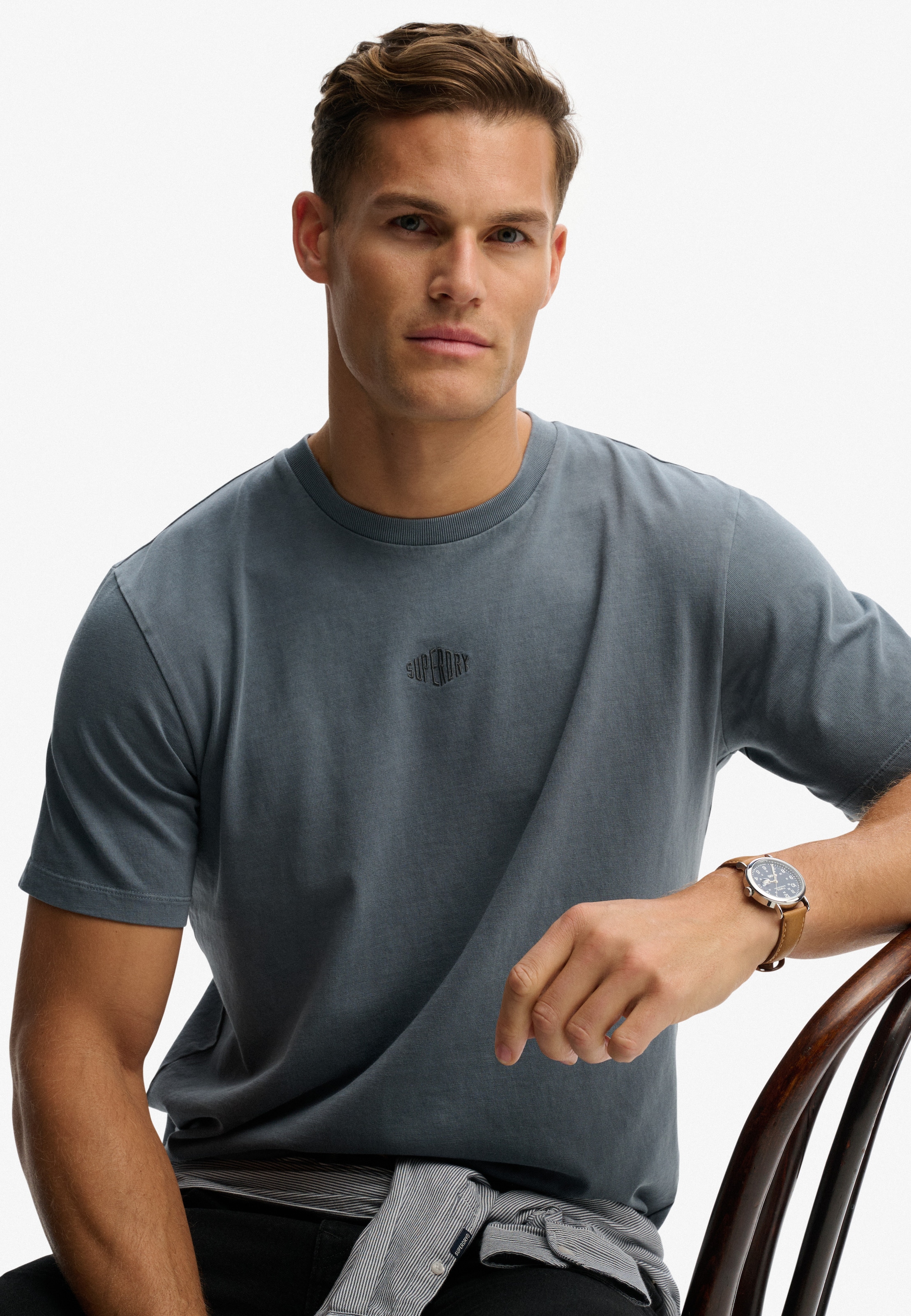 Superdry Rundhalsshirt »MICRO LOGO TSHIRT« mit Micro-Marken-Logo